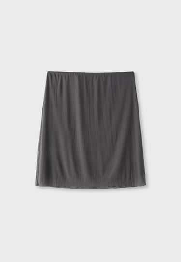 Tulle midi skirt — Dark grey 7