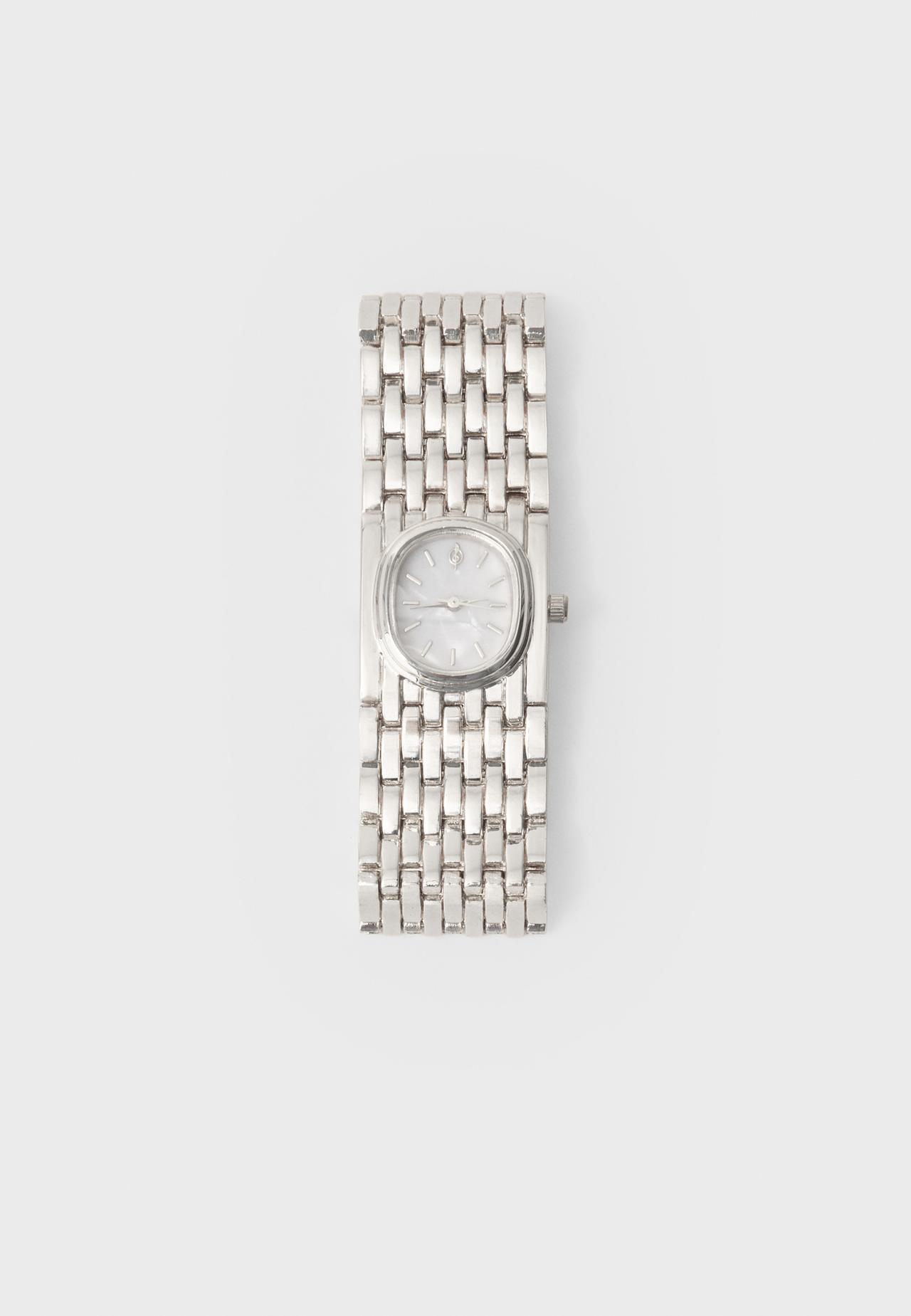 Wide chain watch — Grey
