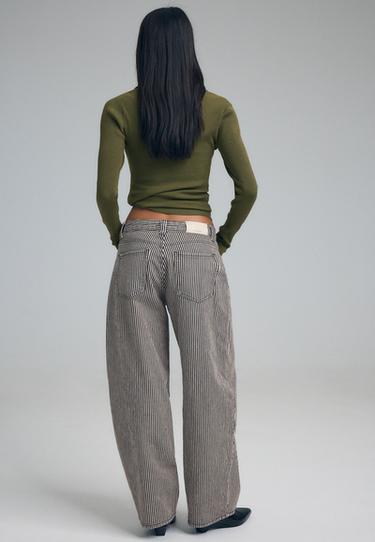 D80 Striped barrel jeans — Dark grey 5