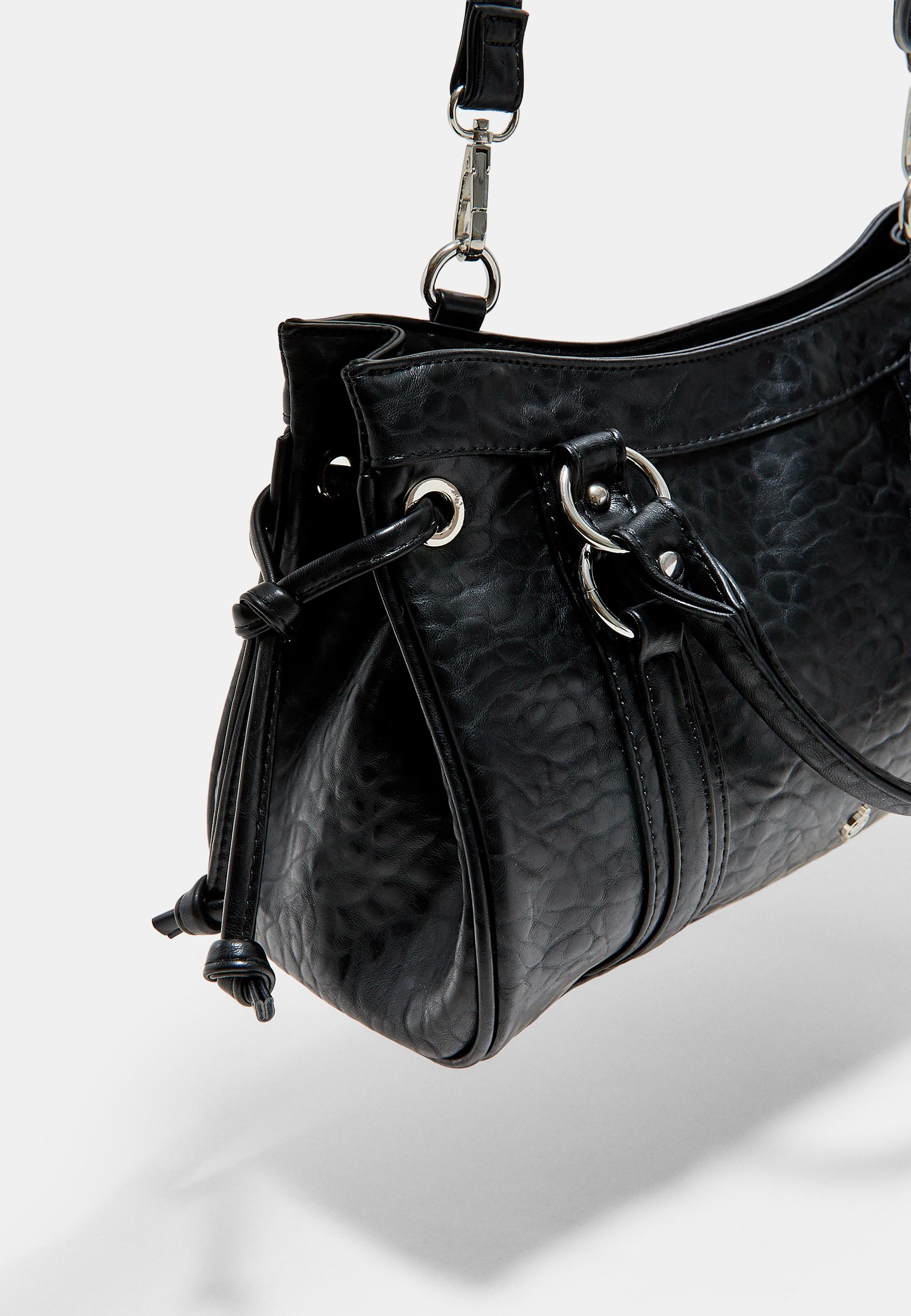 City crossbody bag with knot detail — Black