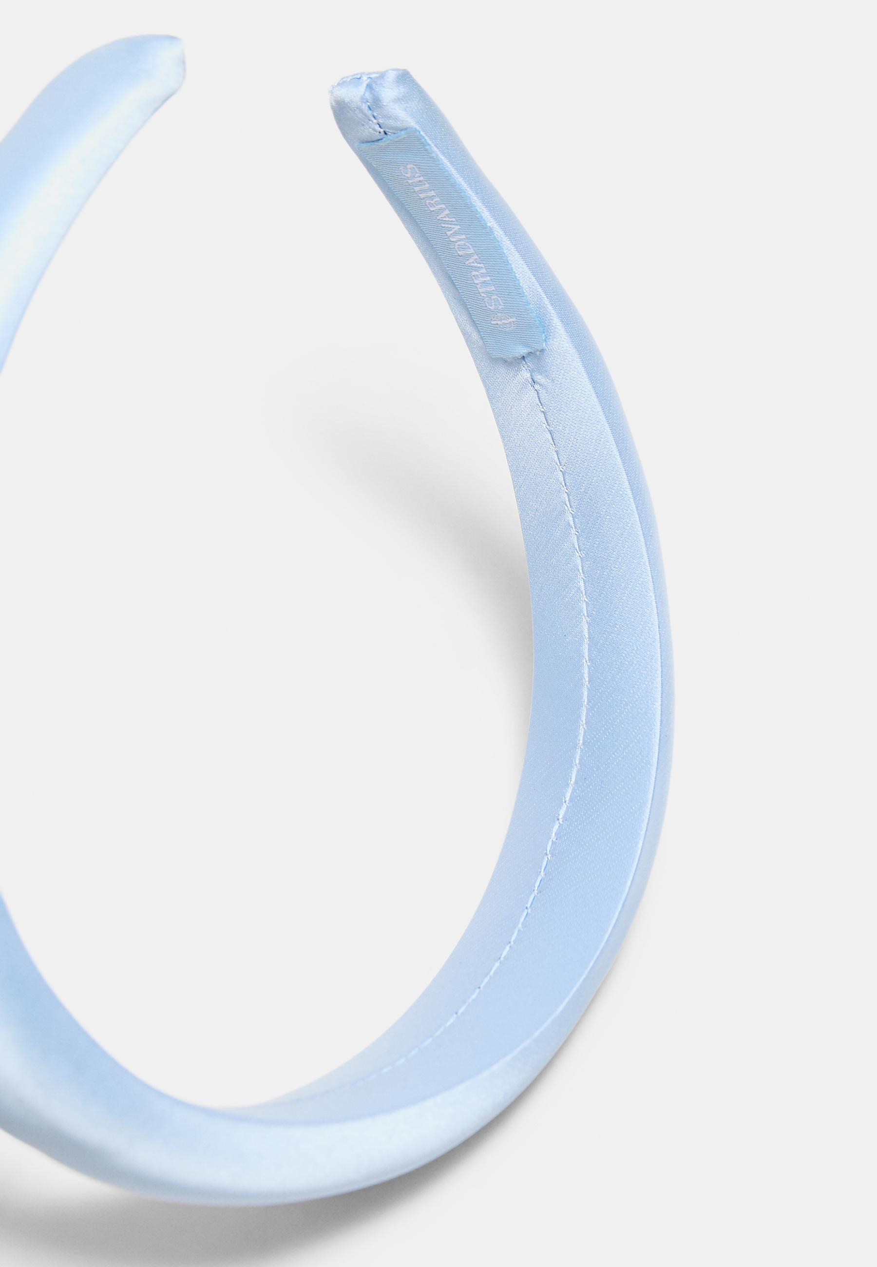 Rigid satin headband — Blue