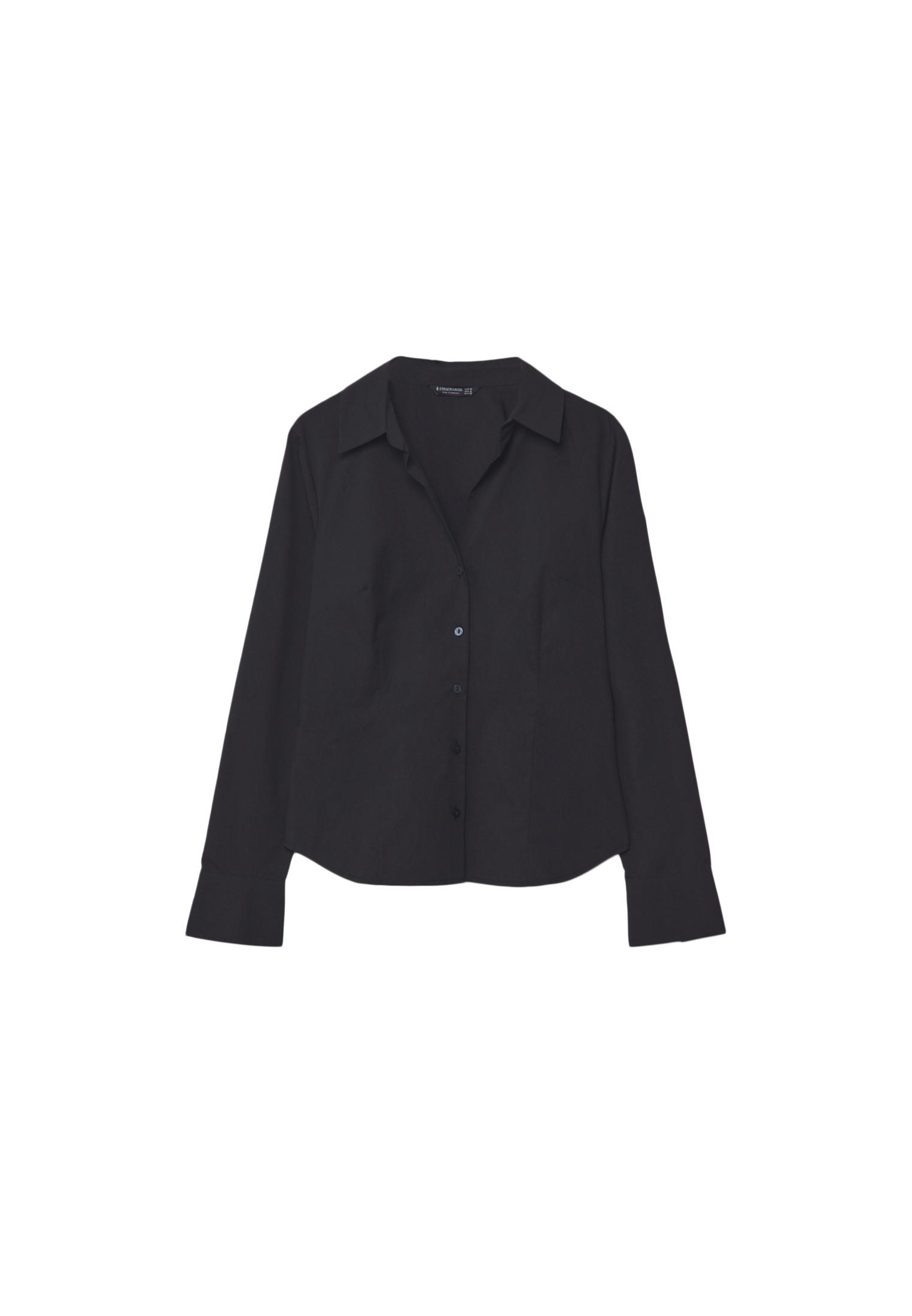 Fitted Basic Shirt — Black