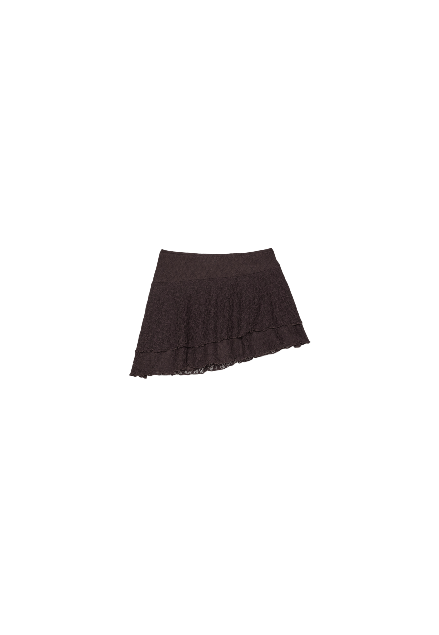 Lace mini skort — Brown