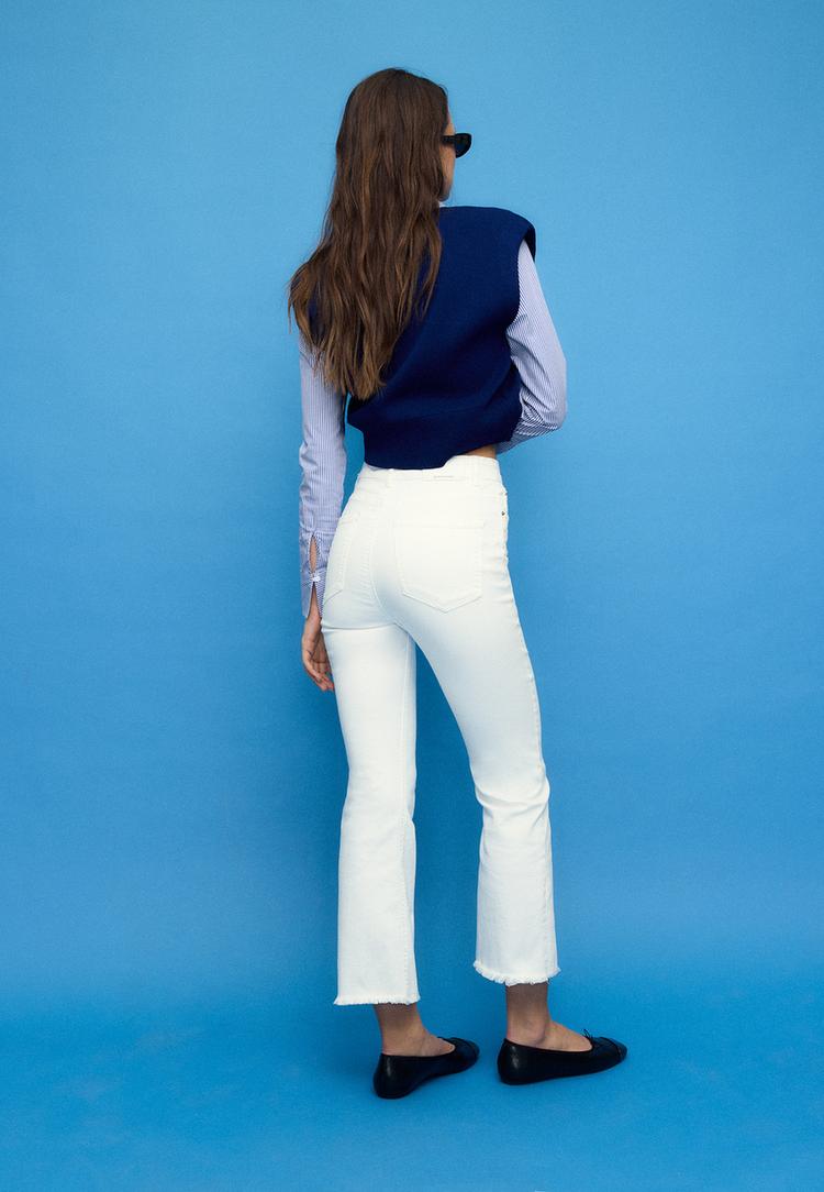 d78 jeans cropped flare