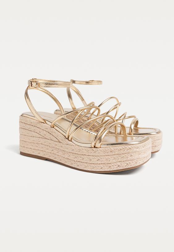 espadrilles met plateauzool van jute