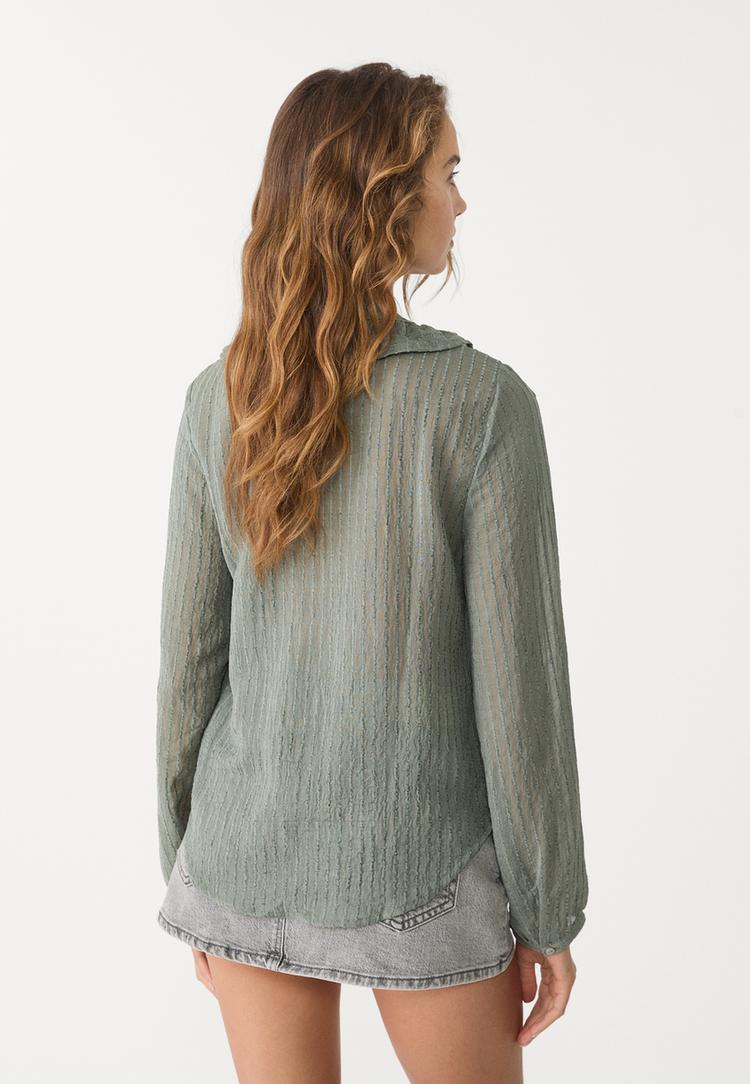 camisa fluida volantes