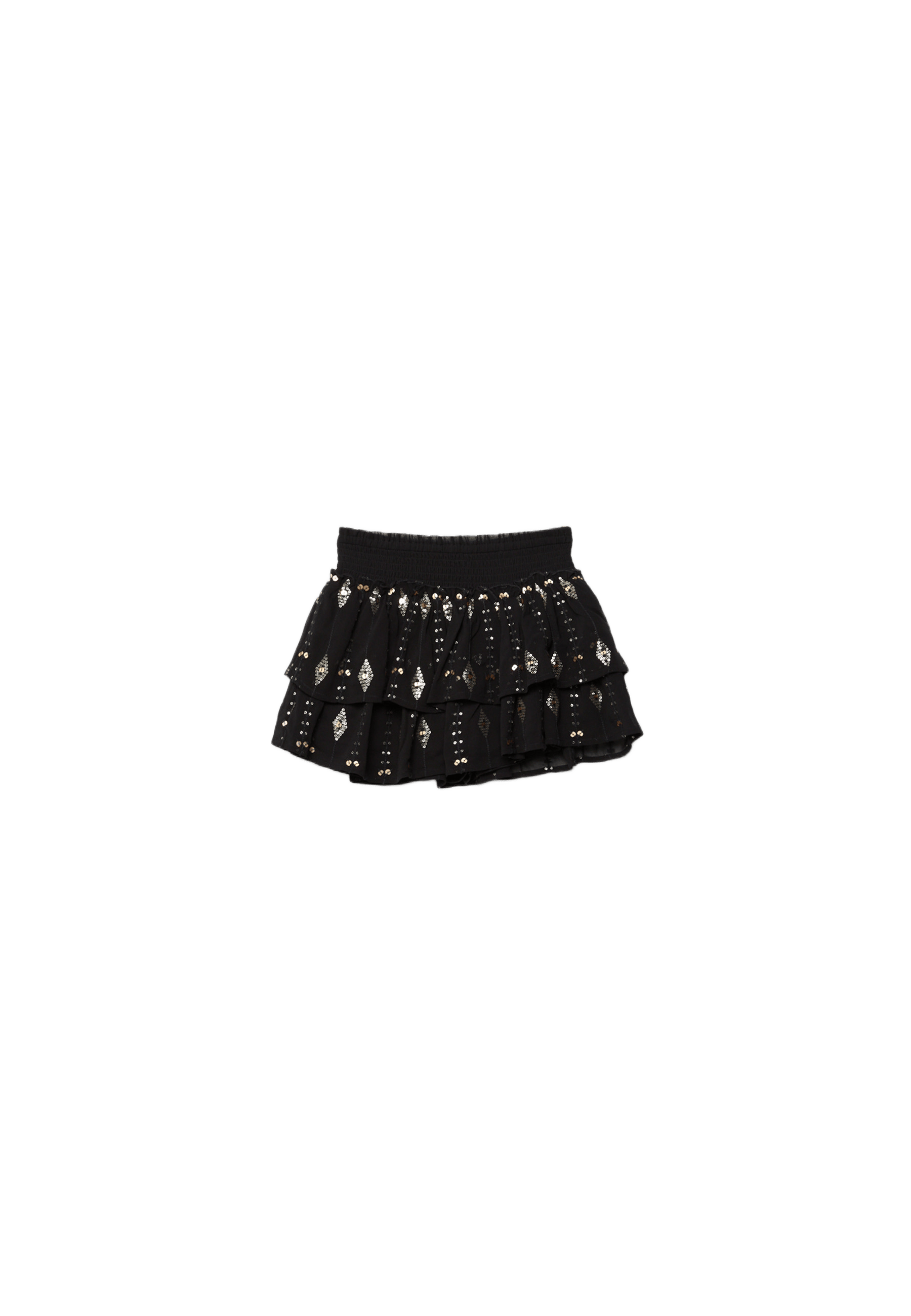 Embroidered mini skirt — Black