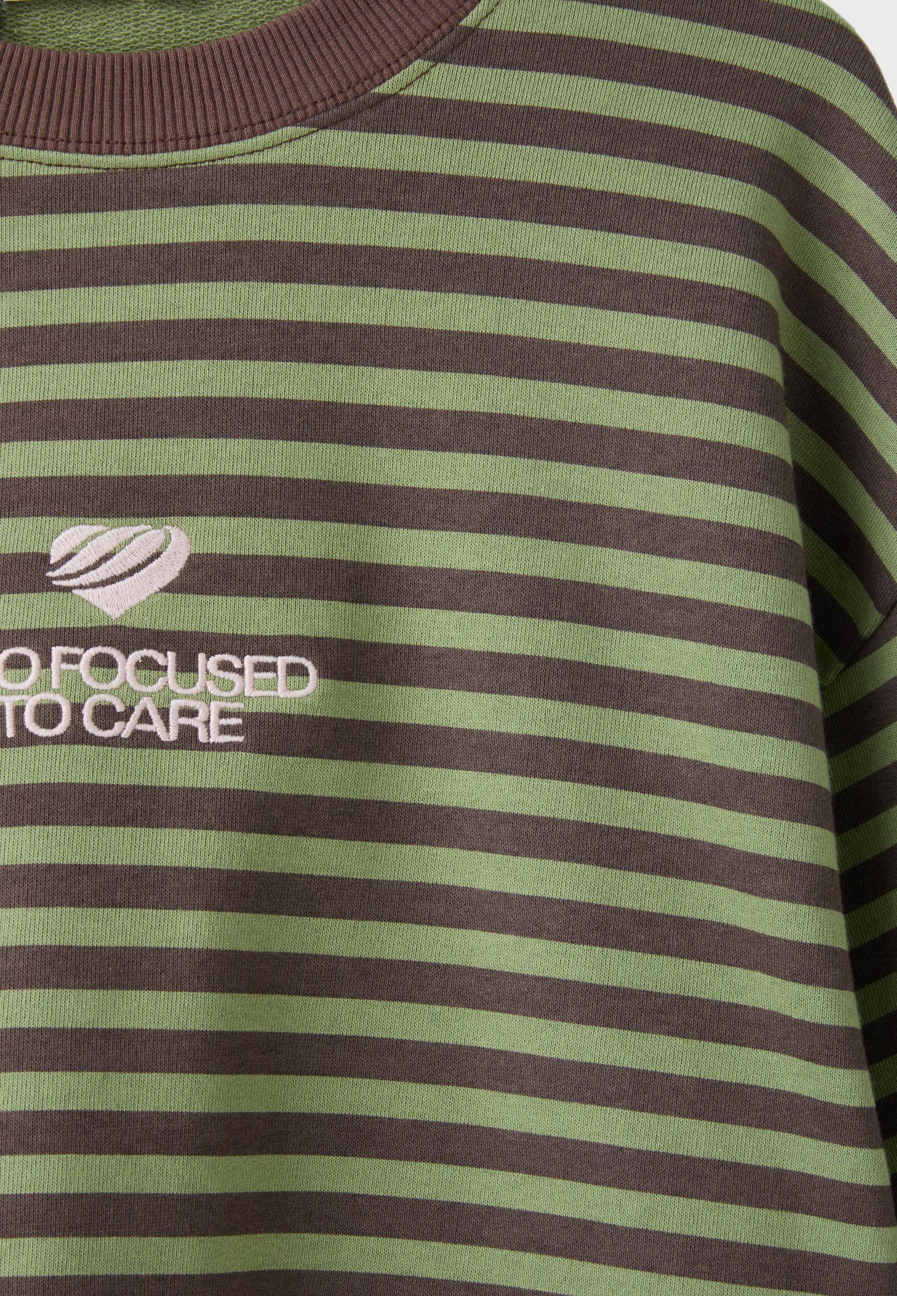 Striped sweatshirt — Khaki