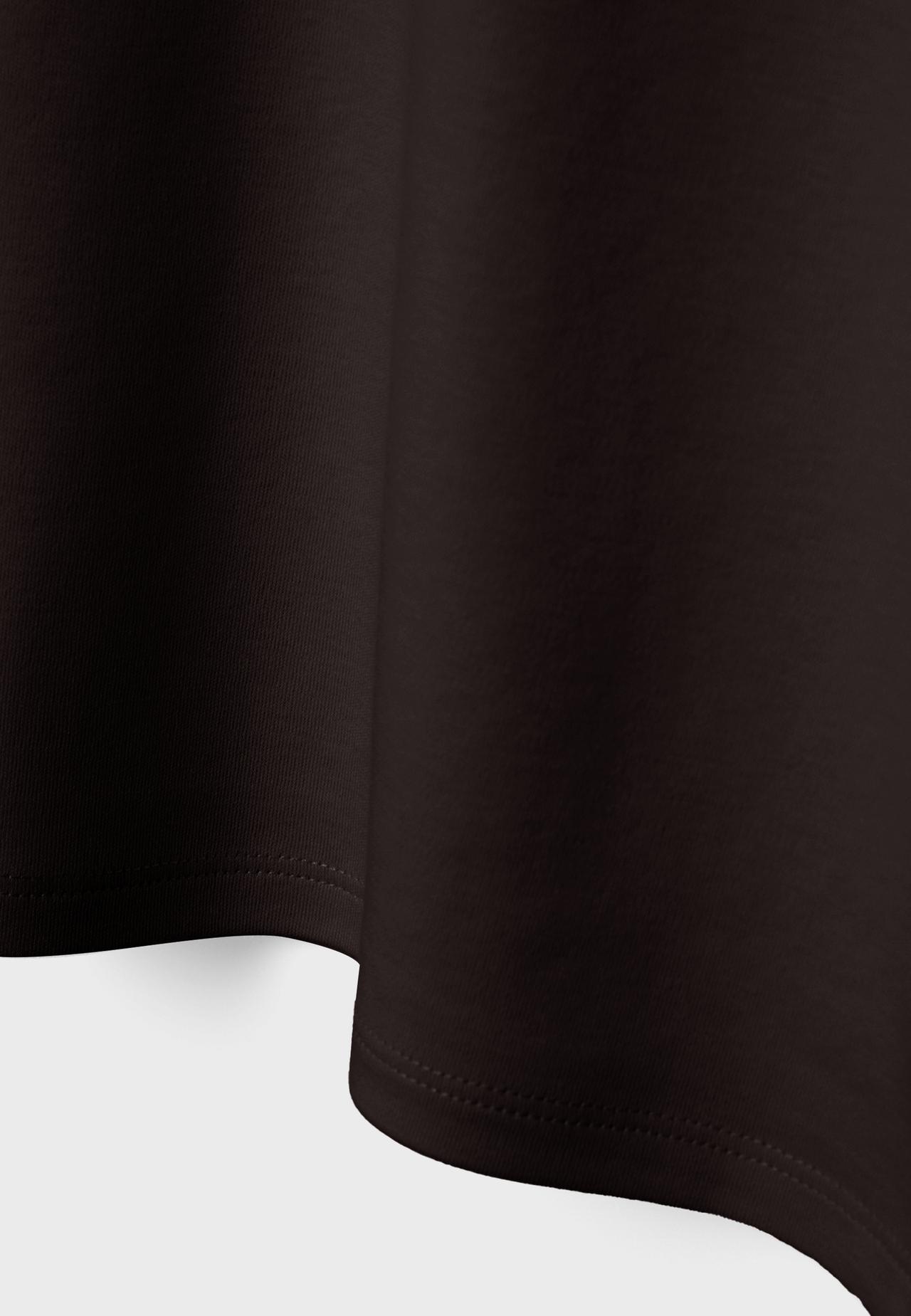 B06 Basic drop shoulder T-shirt — Brown