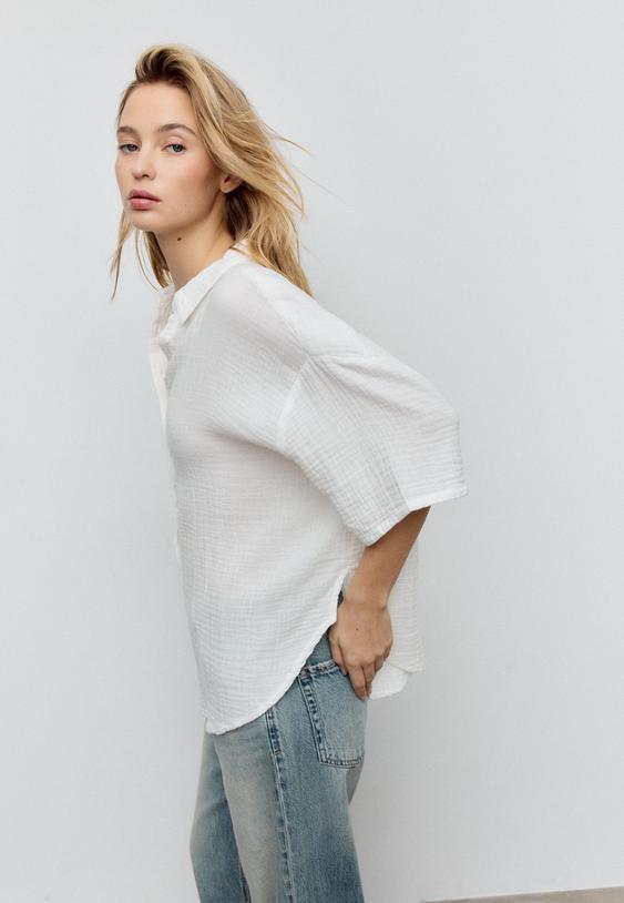 flowing cotton shirt