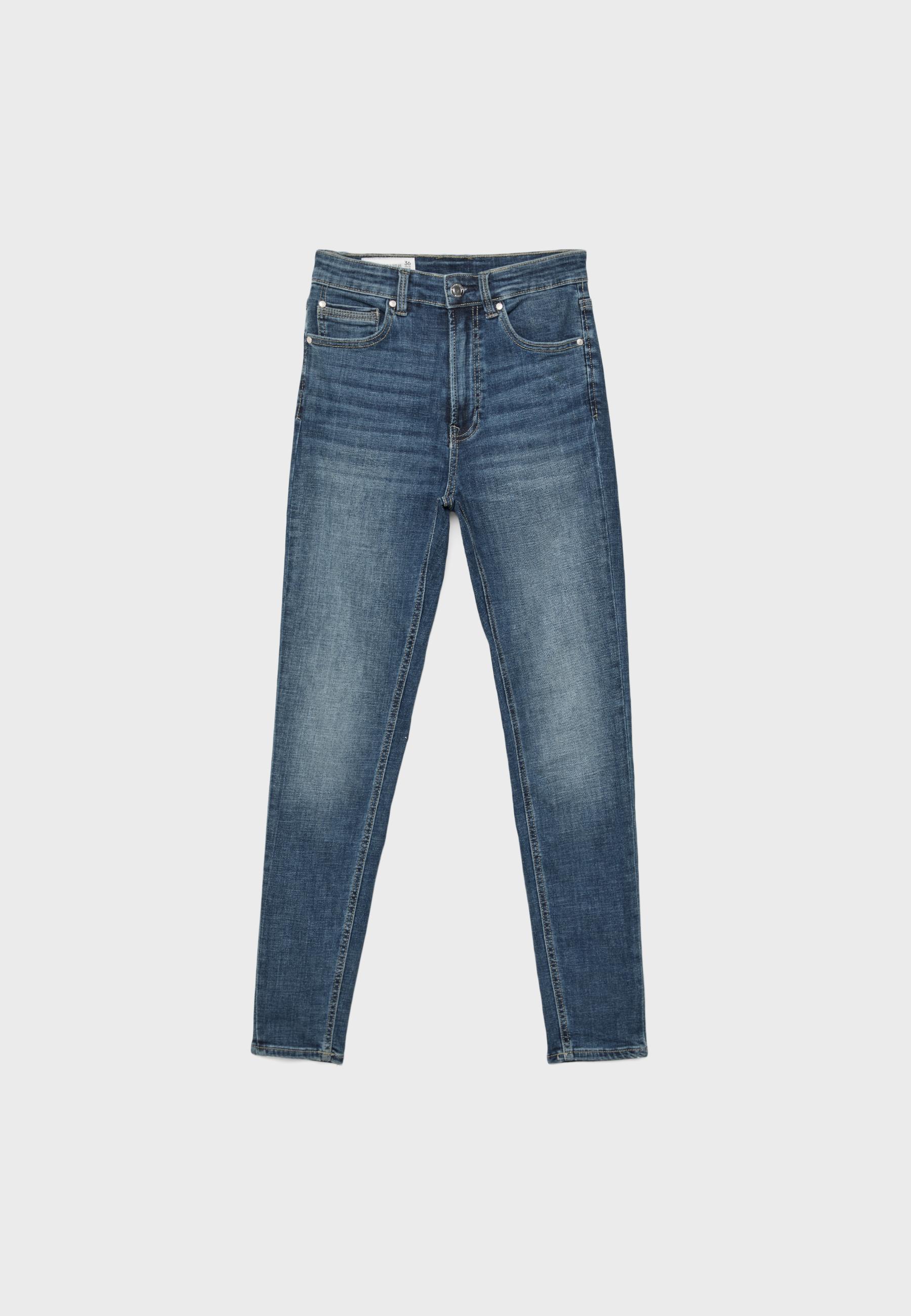 D09 süper yüksek bel skinny jean - Görsel 7