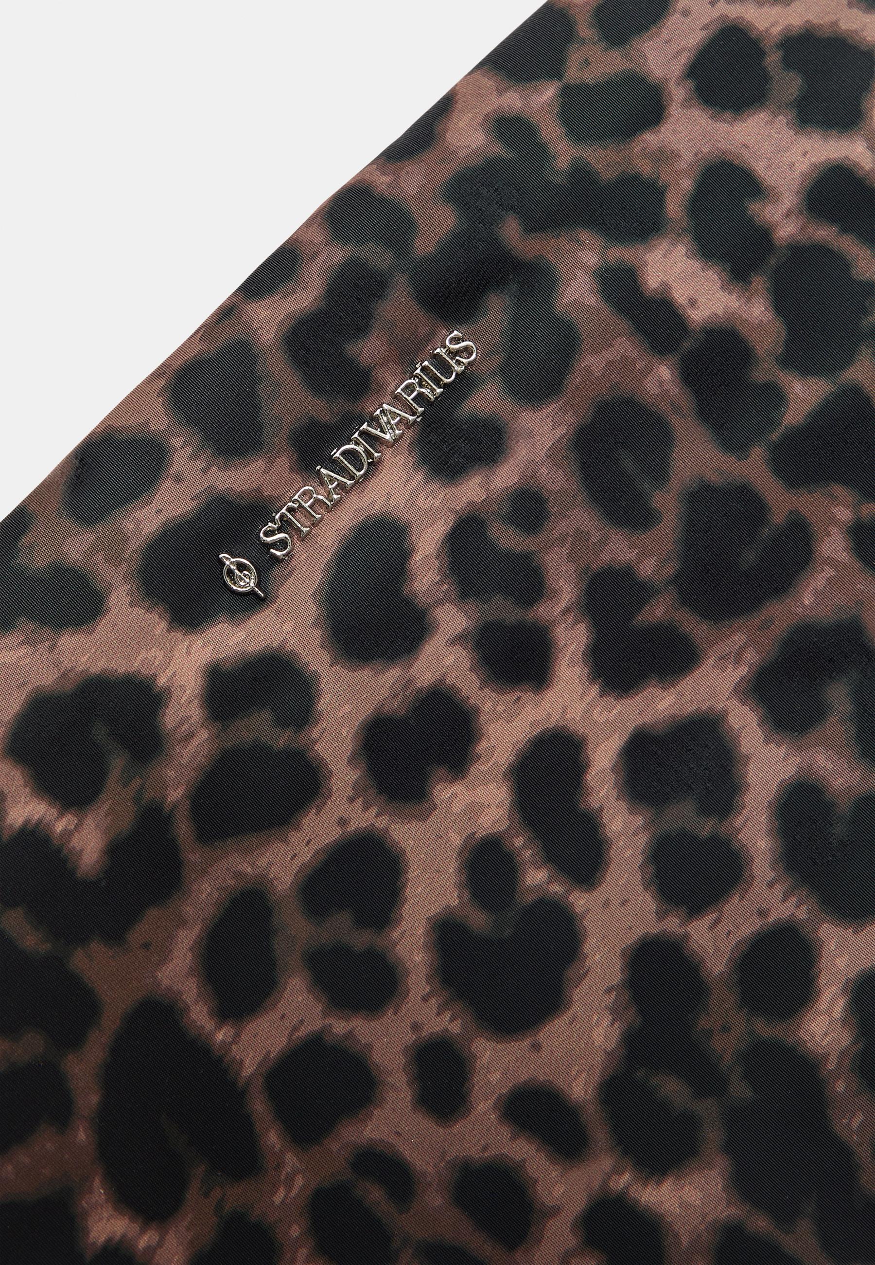 Leopar Desenli Fermuarlı Makyaj Çantası - Görsel 2