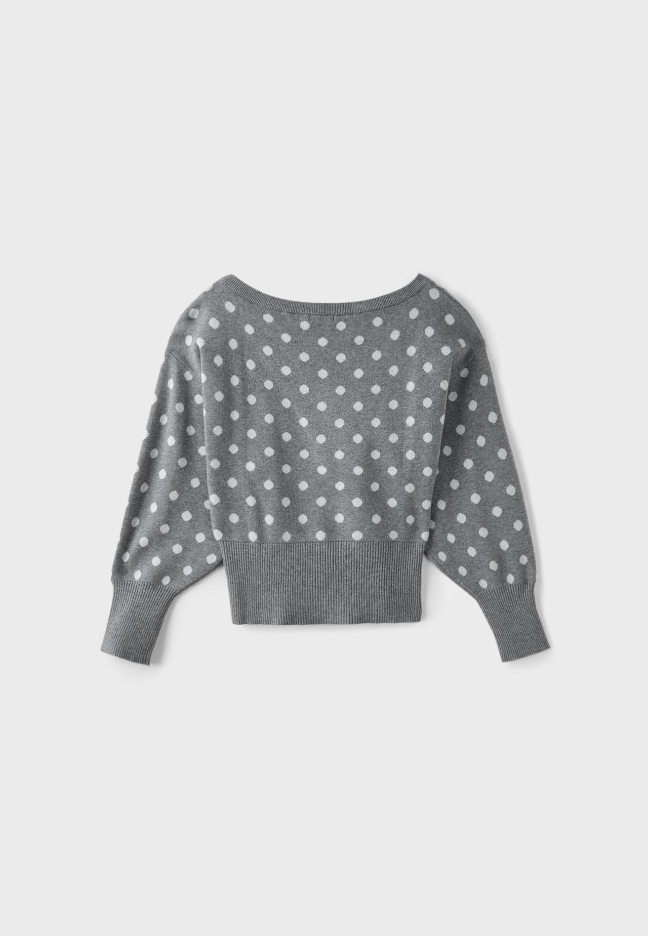 Asymmetric ribbed hem knit jumper — Dark grey