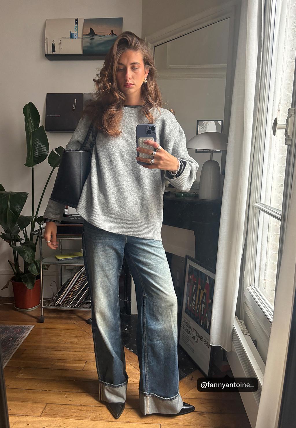 Pull en maille à col rond