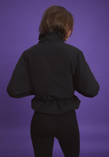 Peplum puffer jacket — Black 5