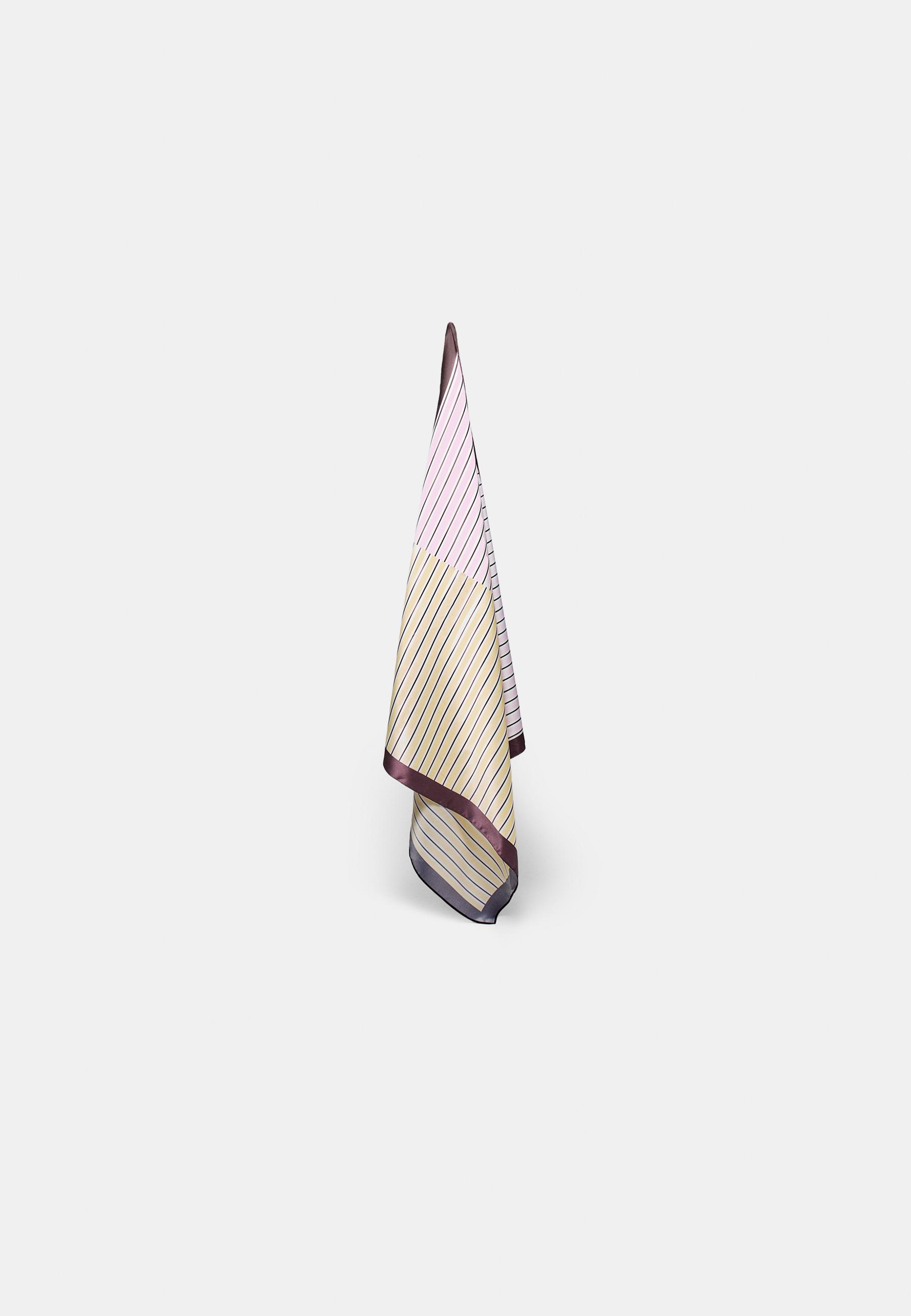 Contrast stripe scarf — Gold