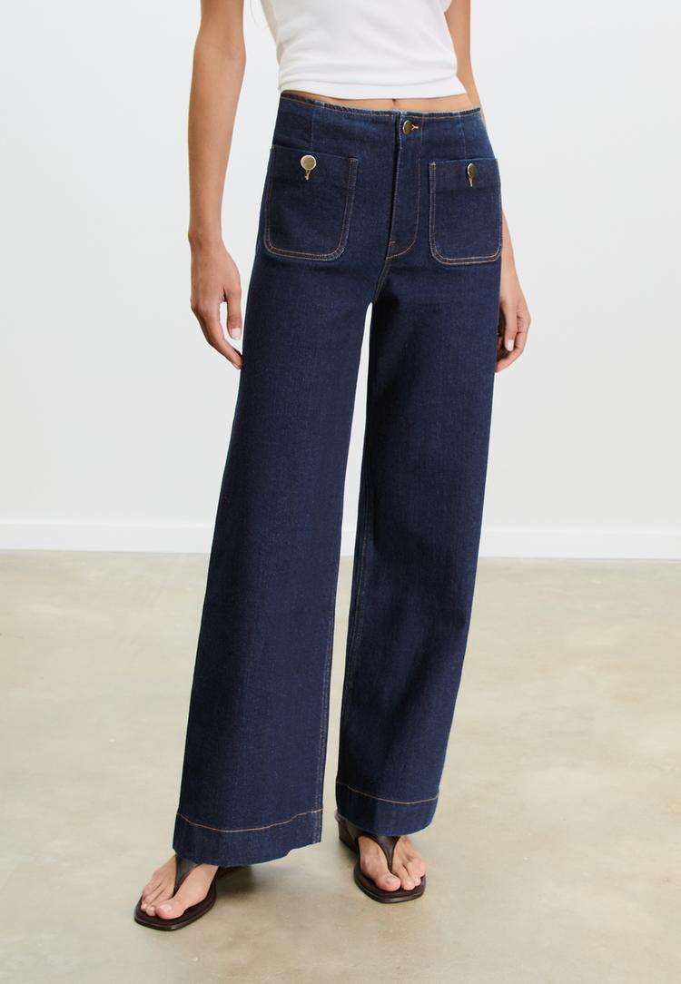 d77 jean minimaliste avec poches