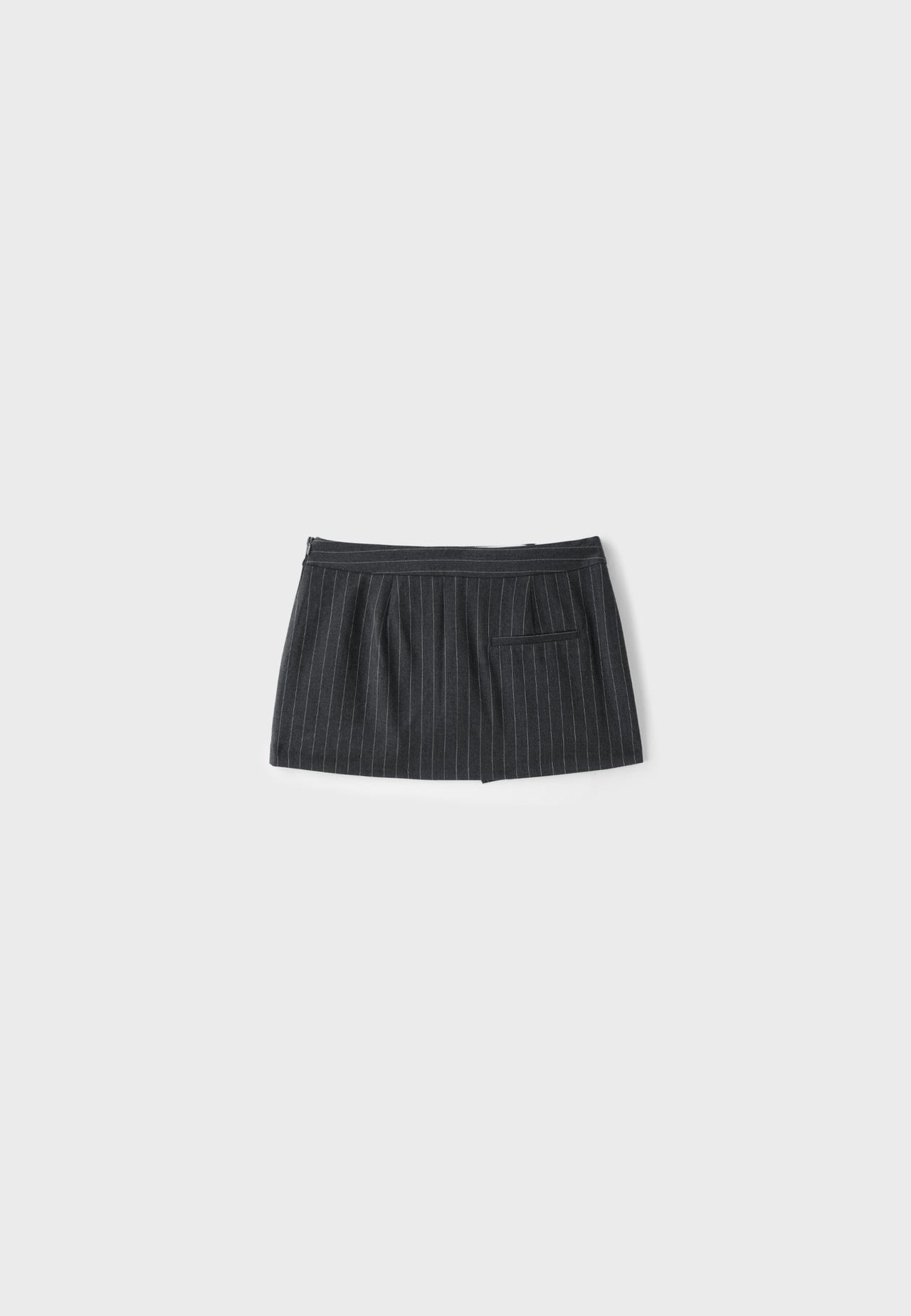 Crossover mini skort — Dark grey