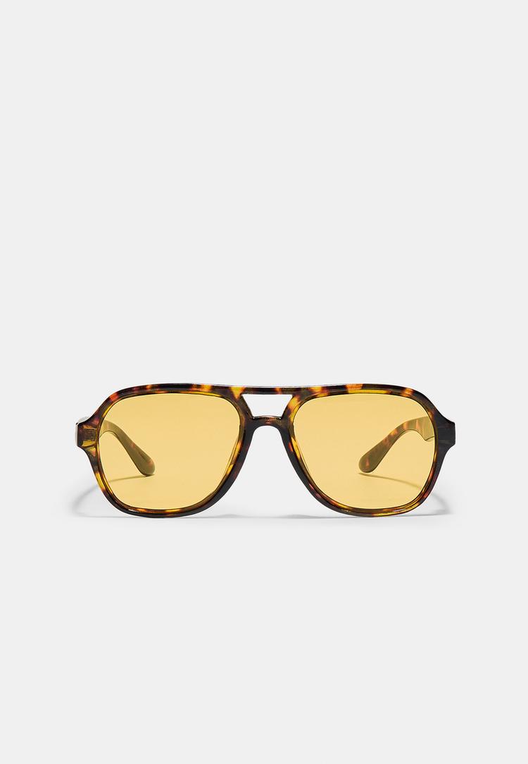 Stradivarius Okuliare S Dvojitým Nosníkom Gold Os