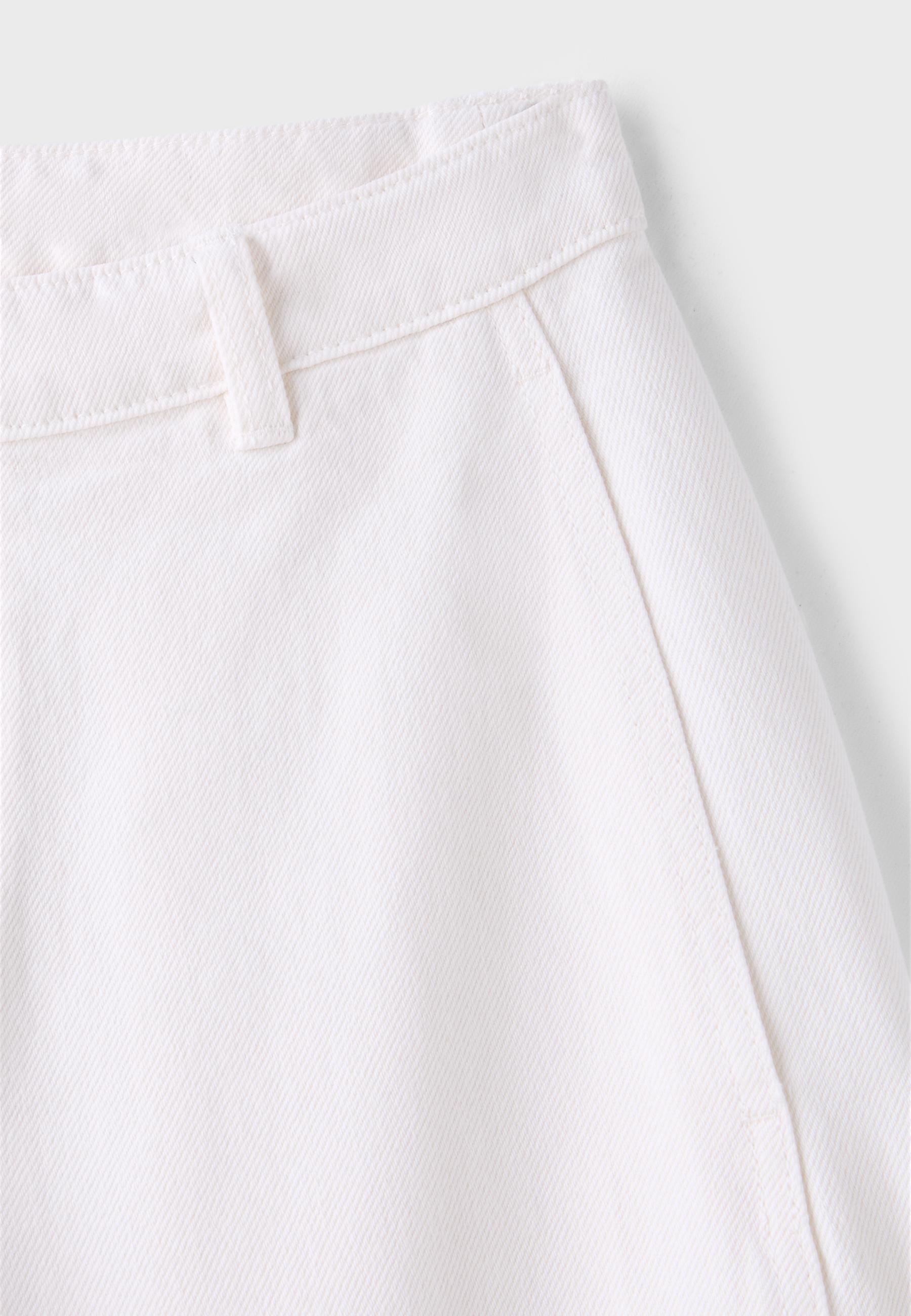 100% Cotton Barrel Trousers — Vanilla