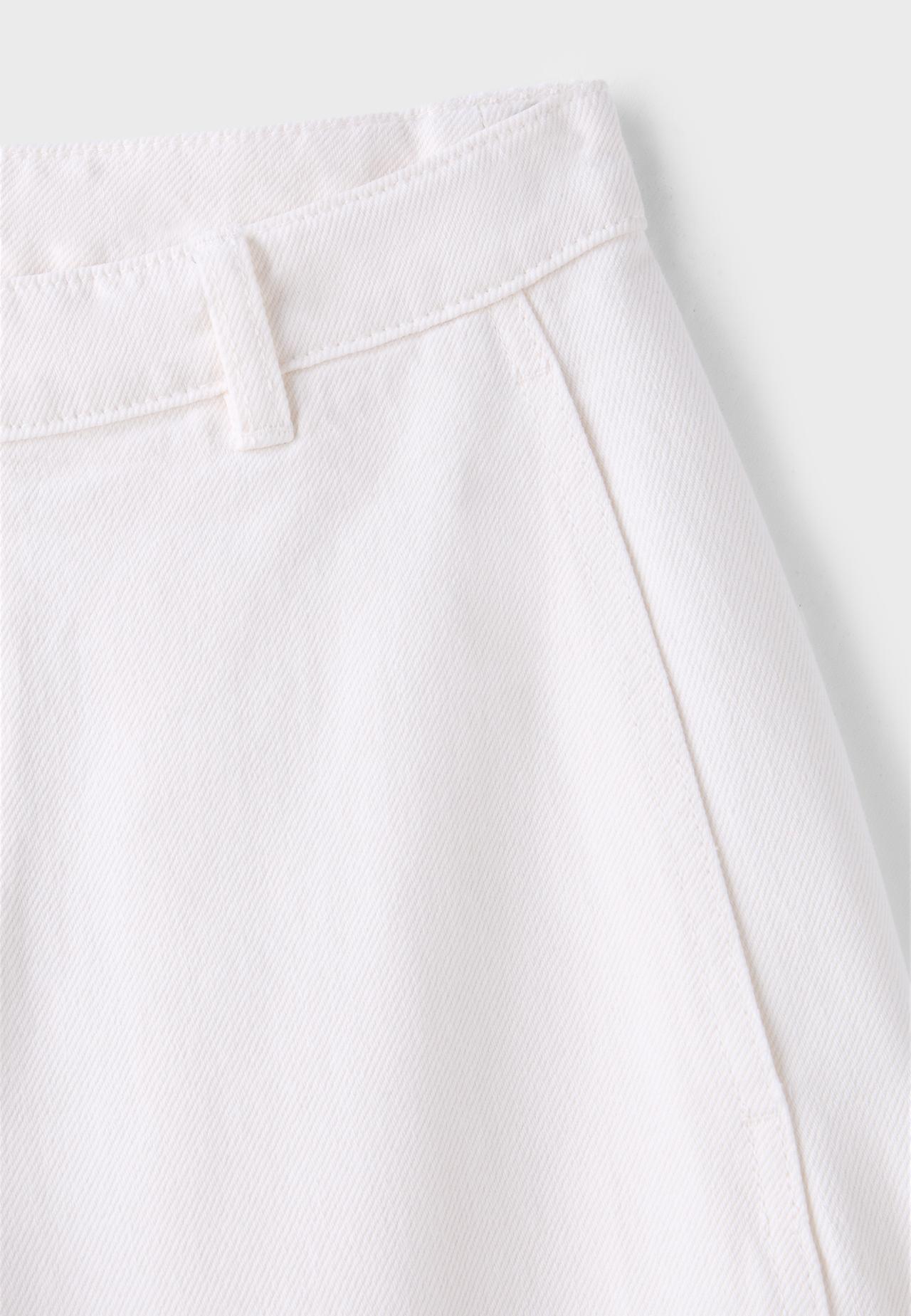 100% cotton barrel trousers — Vanilla