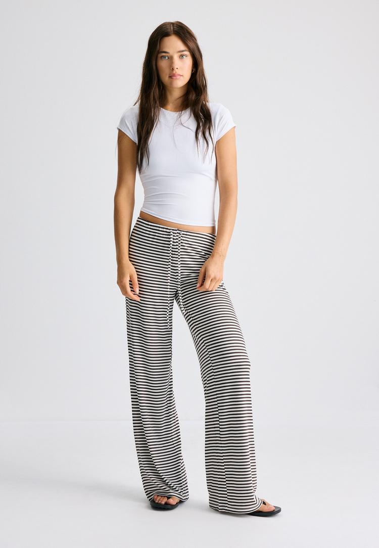 striped slimwaist joggers