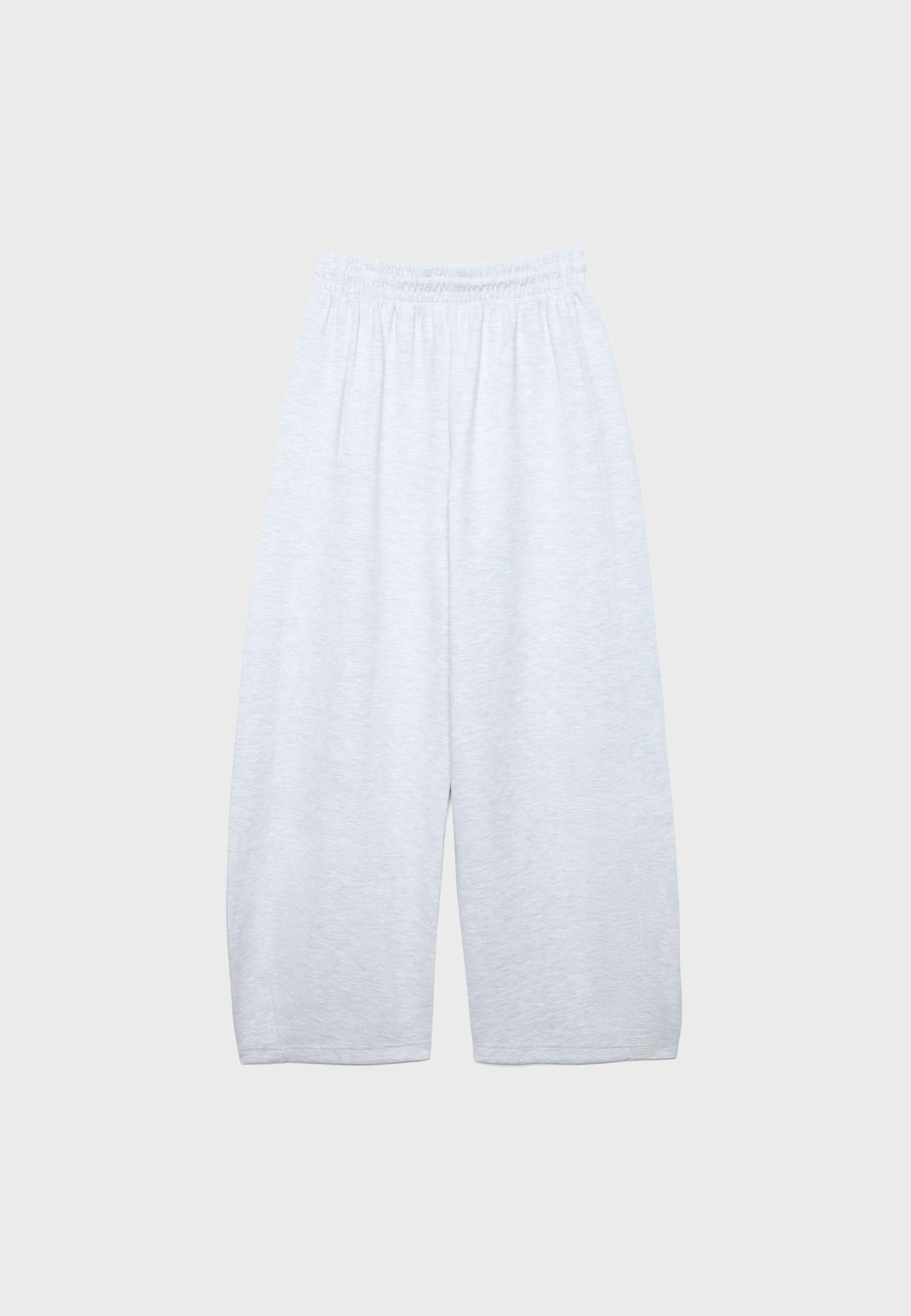Super barrel jogger trousers — Grey melange
