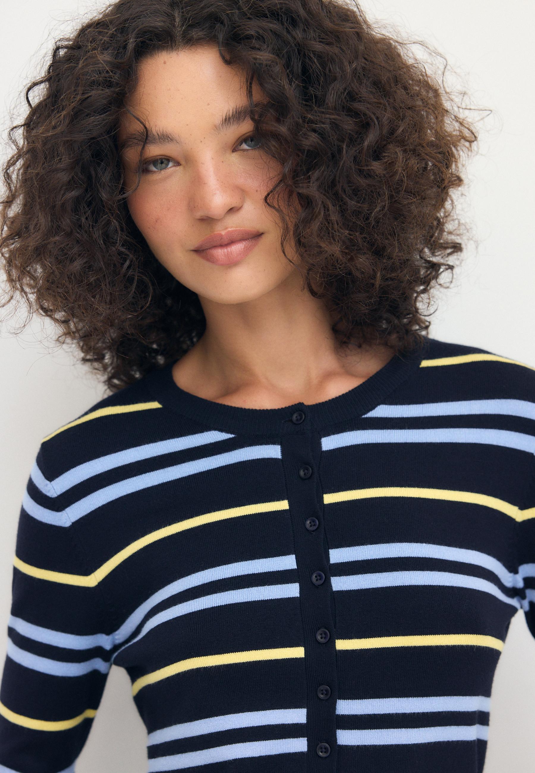 Knit cardigan — Navy blue