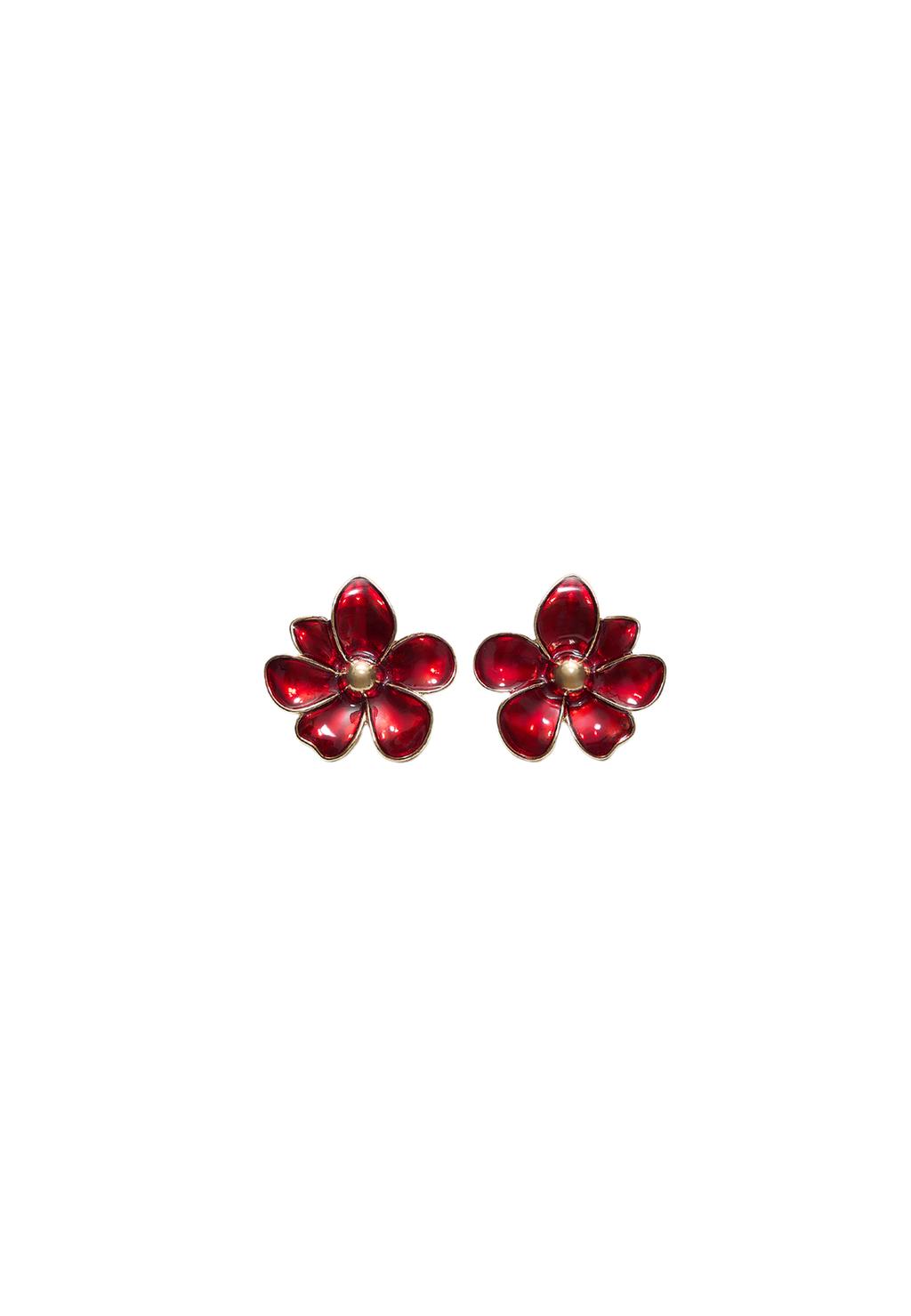 Pendiente flor esmaltada