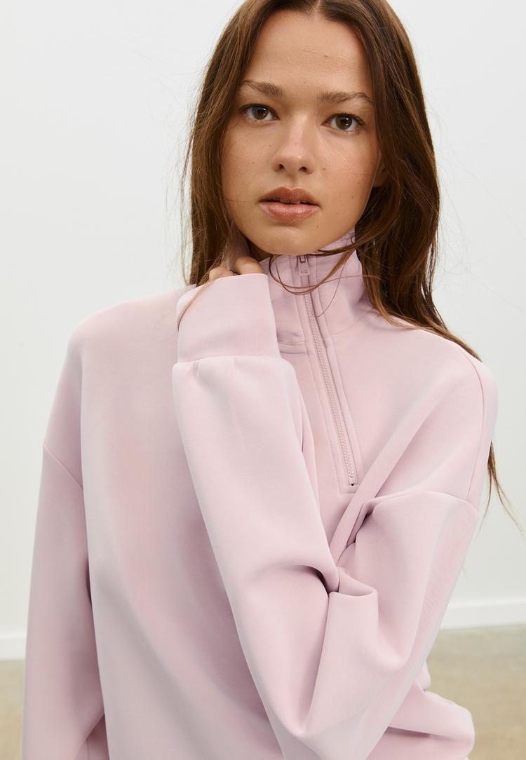 sudadera cremallera lateral tacto suave