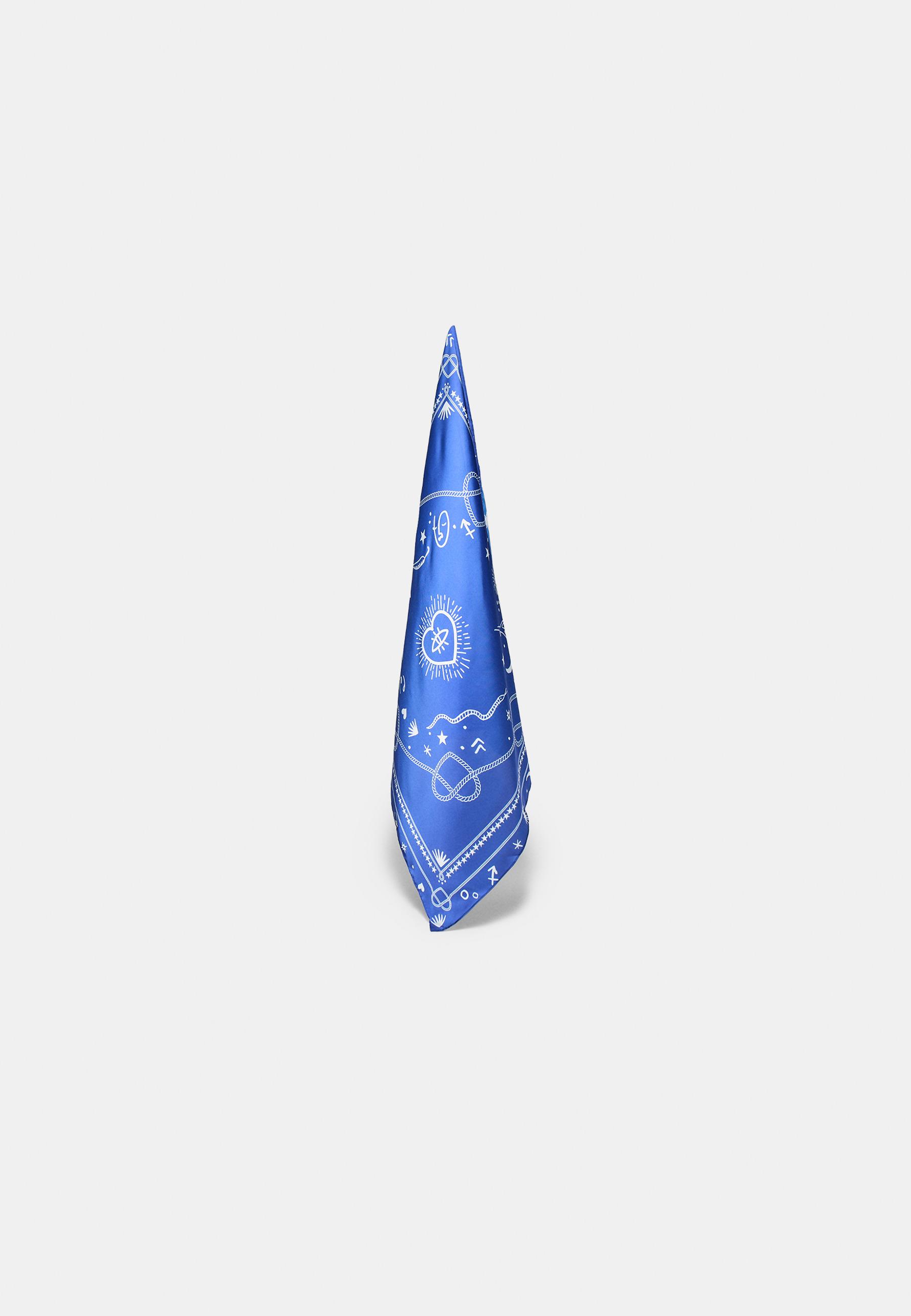Heart rope scarf — Blue