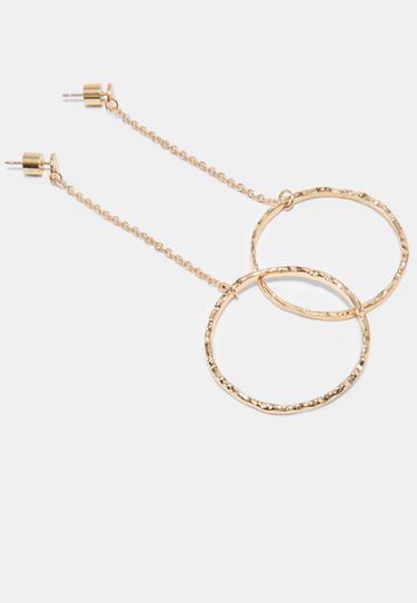 Circle dangle earrings — Gold 3
