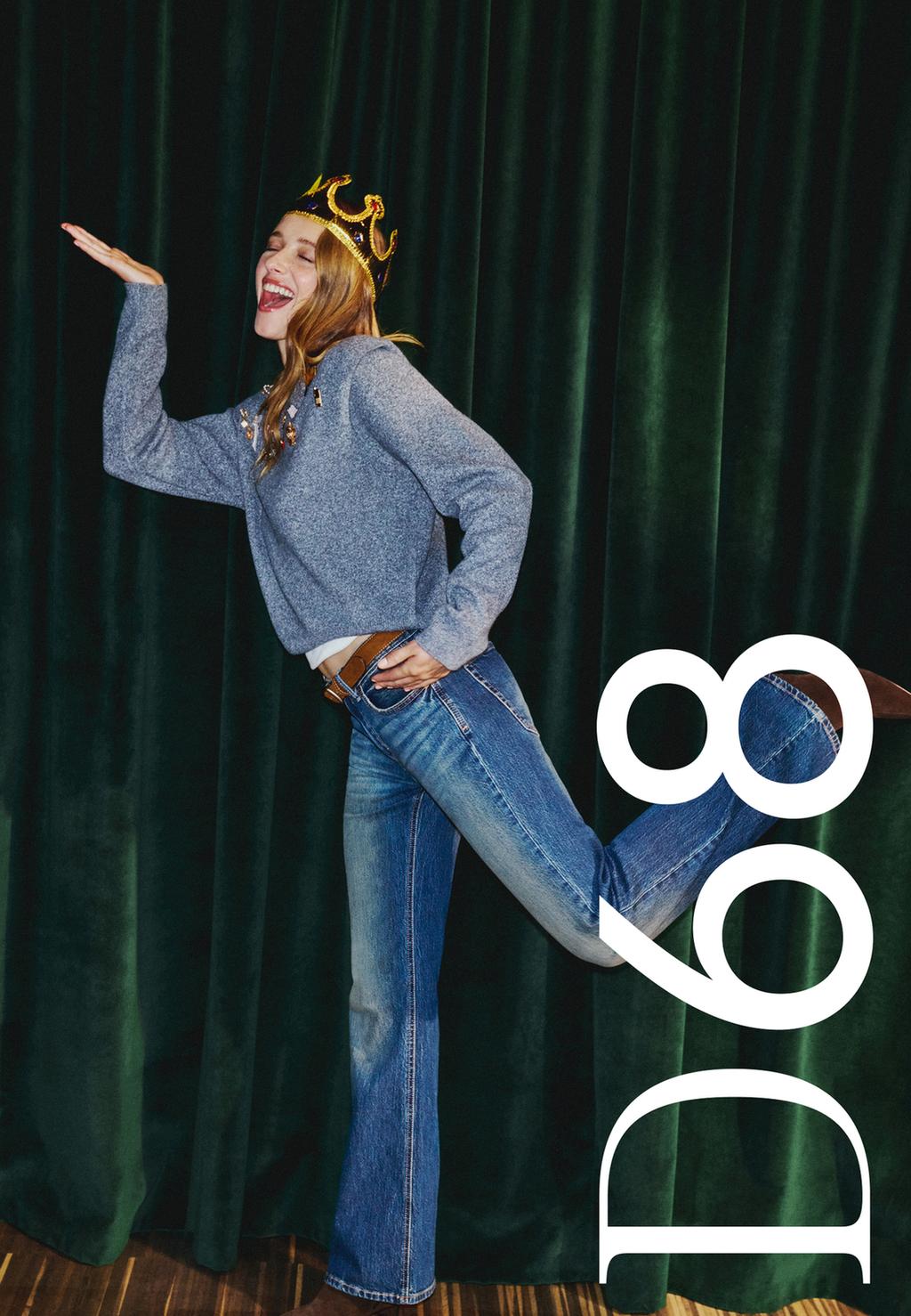 D68 Jeans bootcut fit cinturón