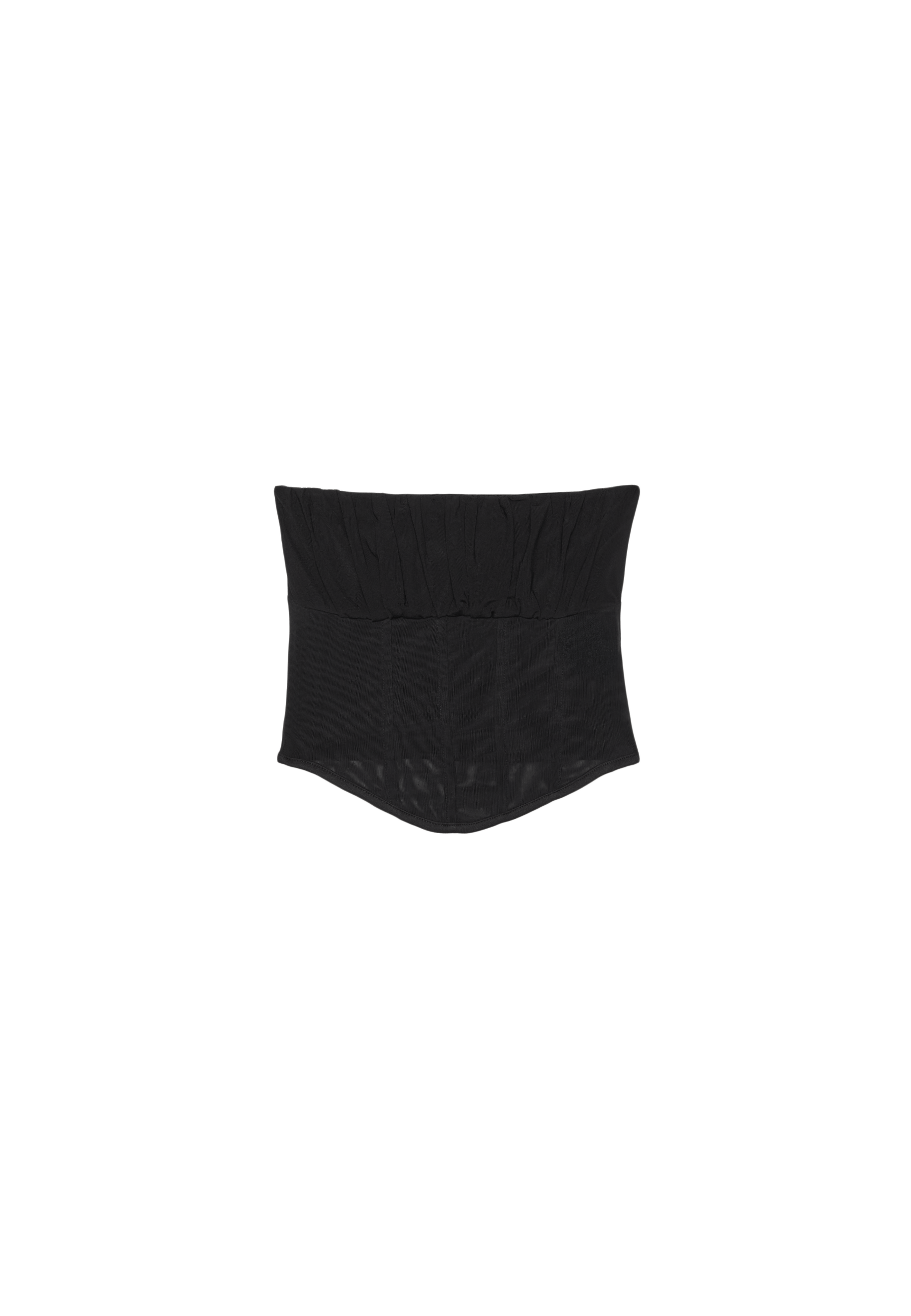 Mesh bodice bandeau top — Black