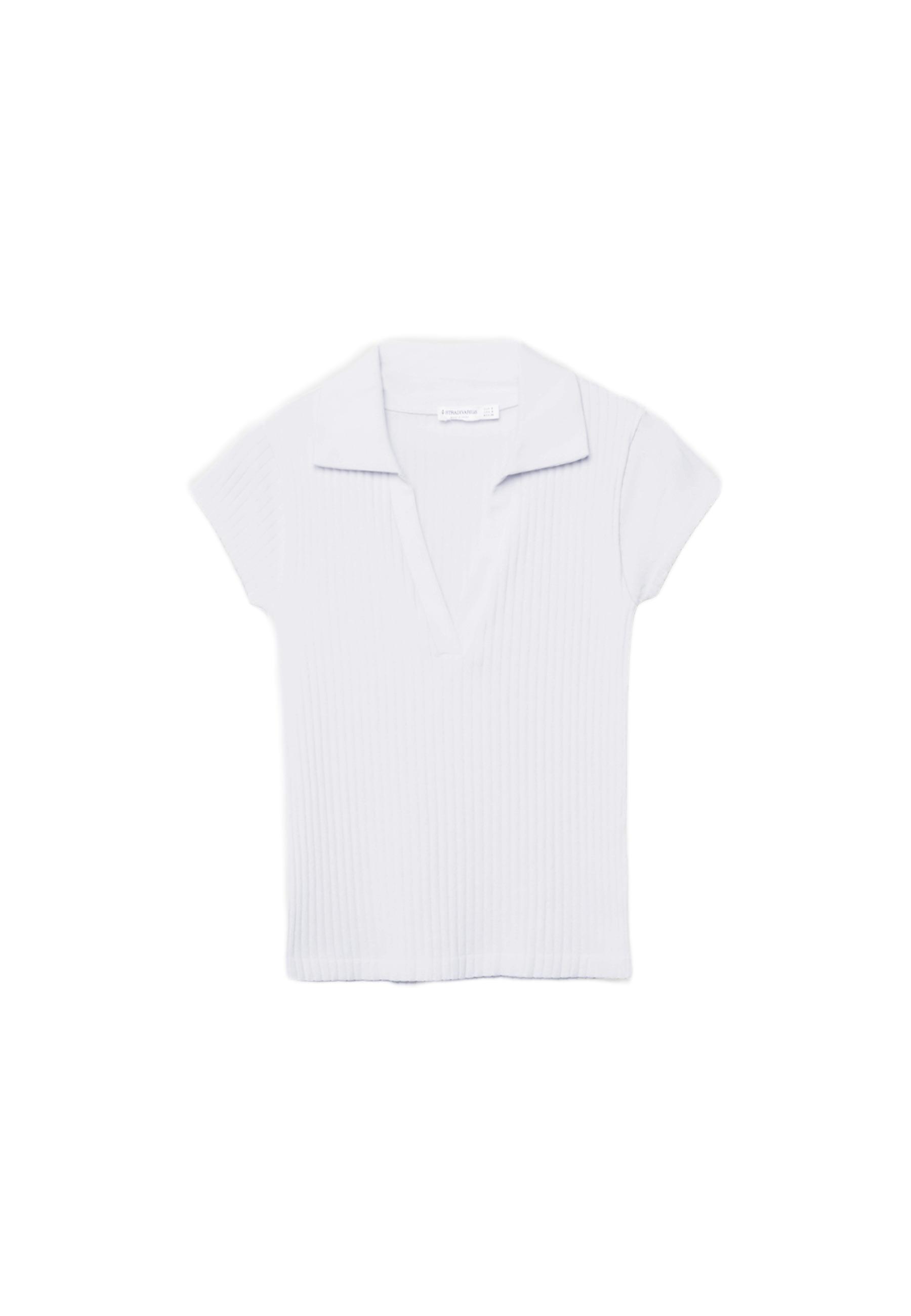 Basic seamless polo T-shirt — White