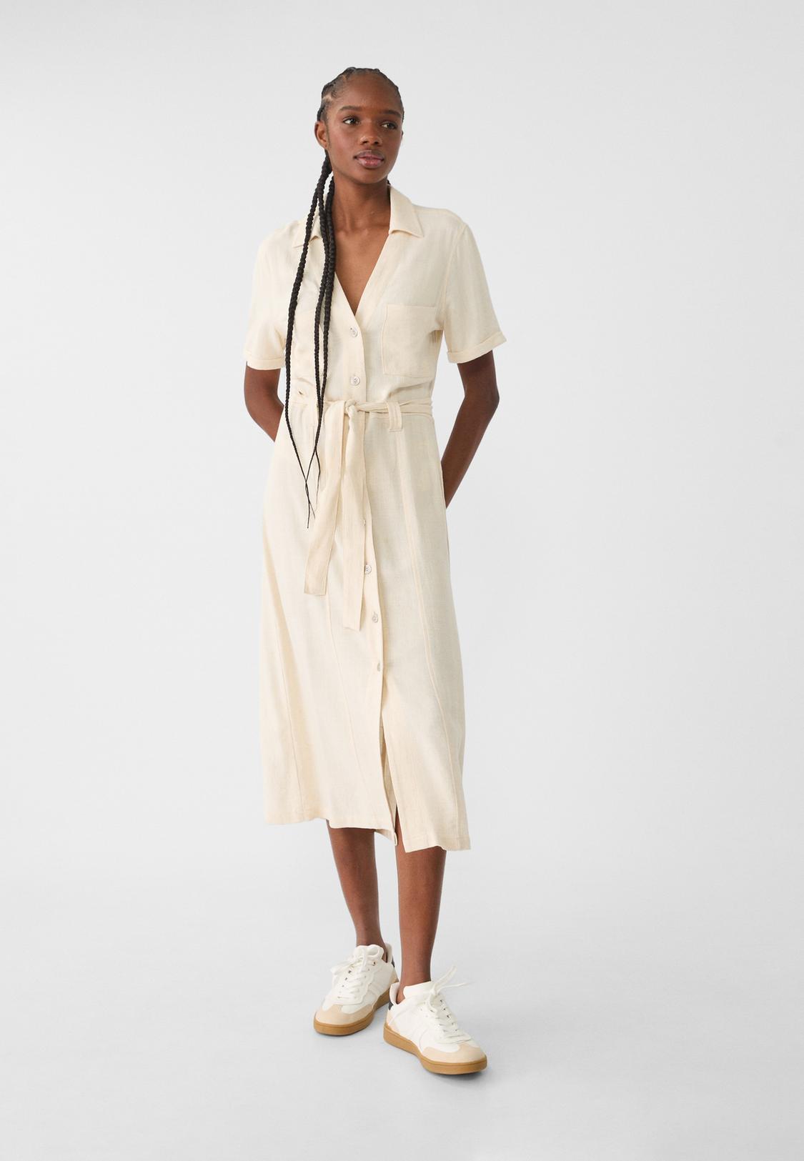 Vestido Blanco Vestido Rojo Largo Stradivarius Vestido Estampado