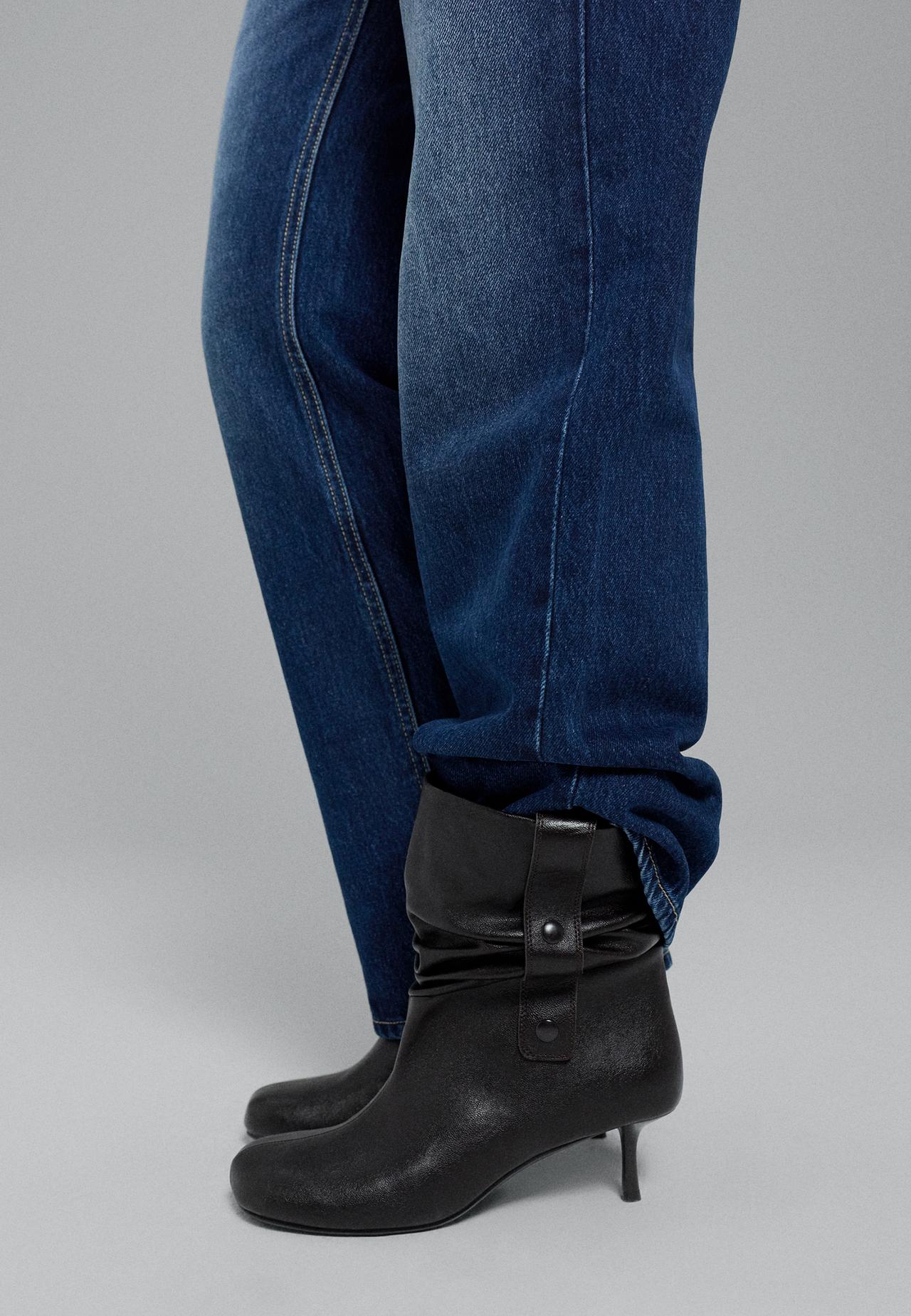 D92 Ripped straight wide-leg jeans — MEDIUM BLUE DENIM