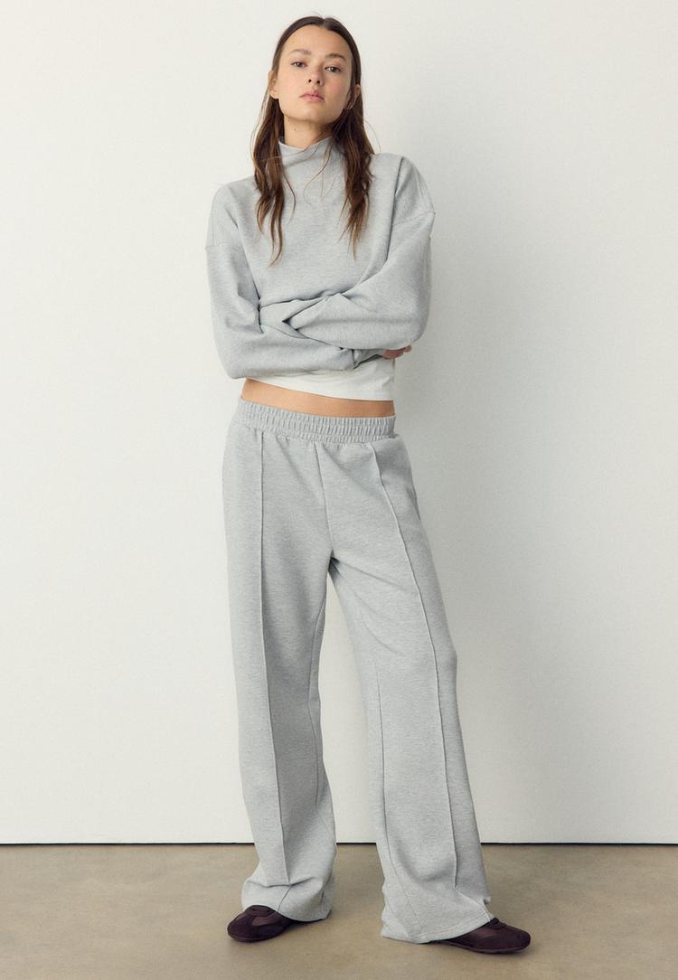 Stradivarius Puha Tapintású Interlock Jogger Nadrág 102