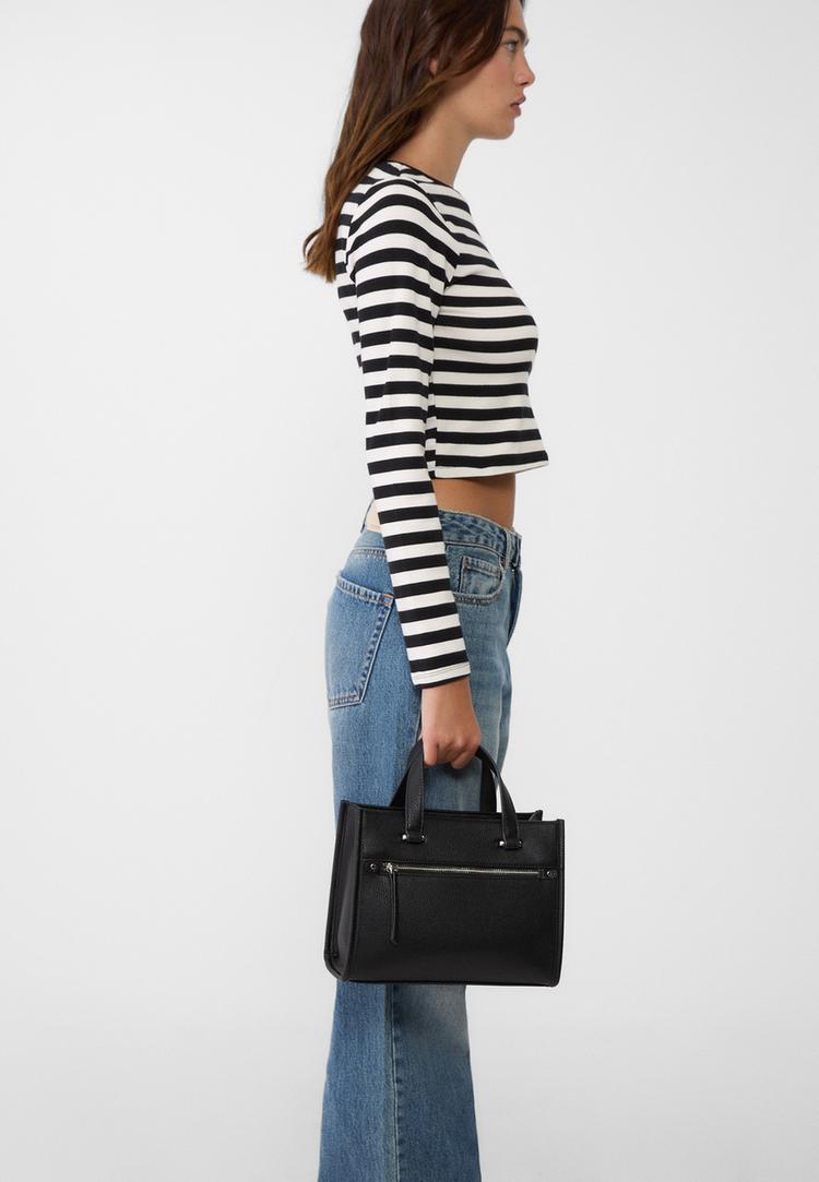bolso tote cremallera
