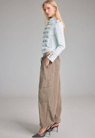 Fitted 100% cotton jacket — MEDIUM LIGHT BLUE DENIM 6