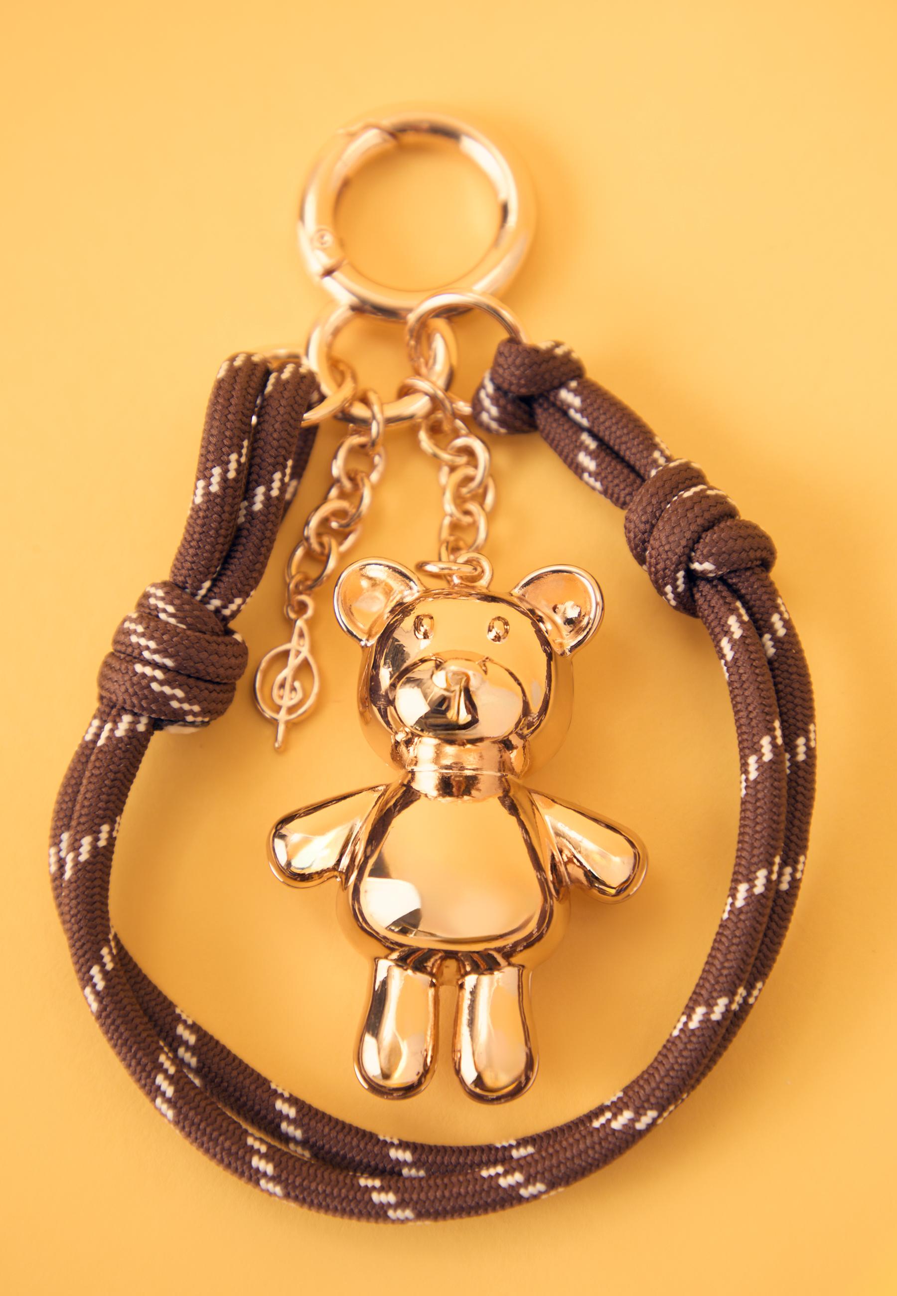 Metallic bear charm — Gold
