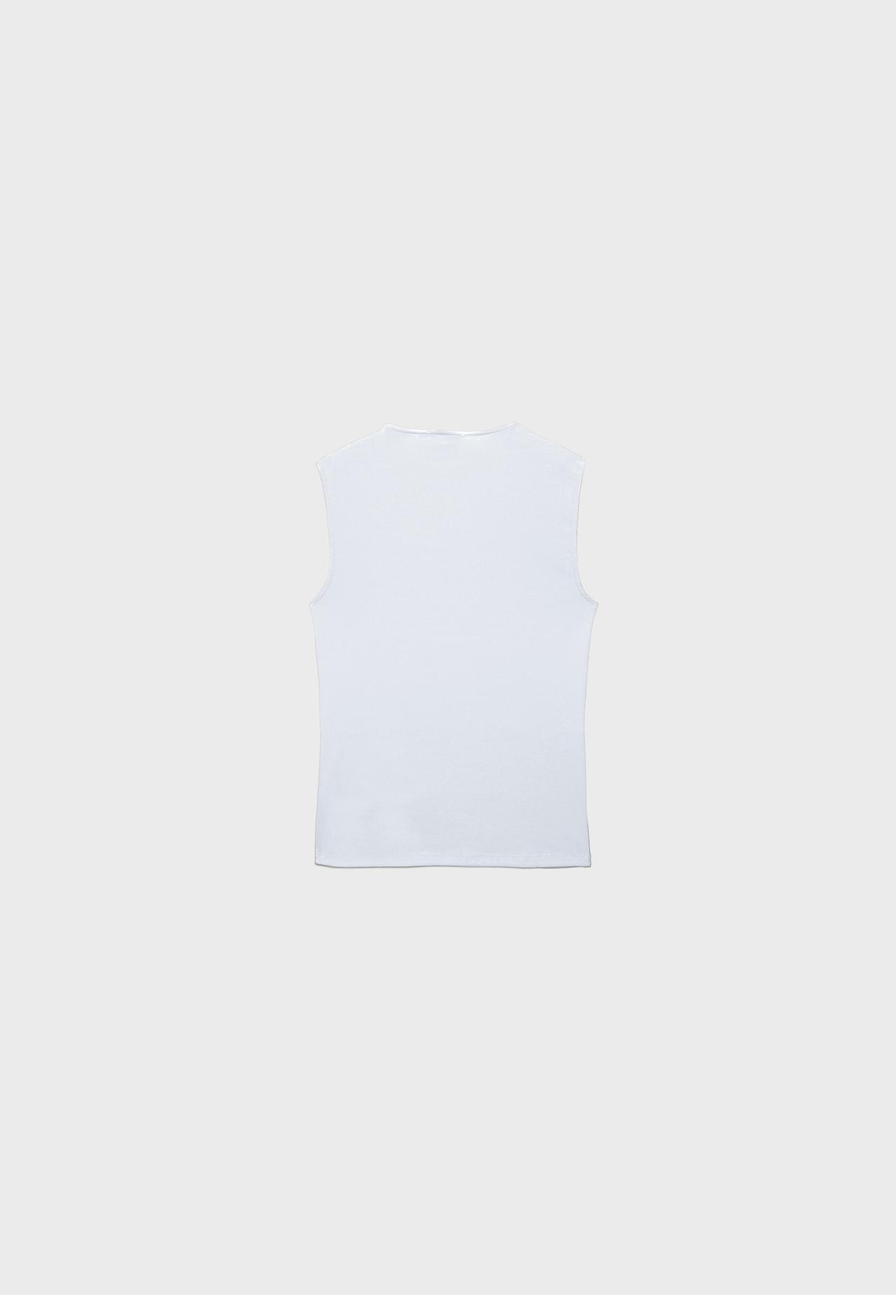 Basic Sleeveless T-Shirt — White