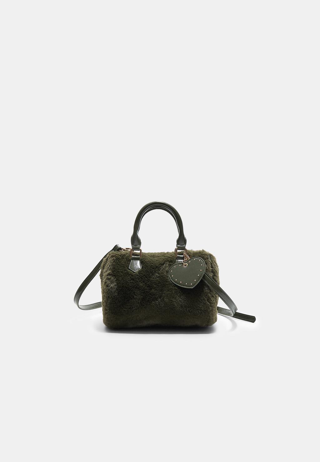 Sac bowling fausse fourrure cœur