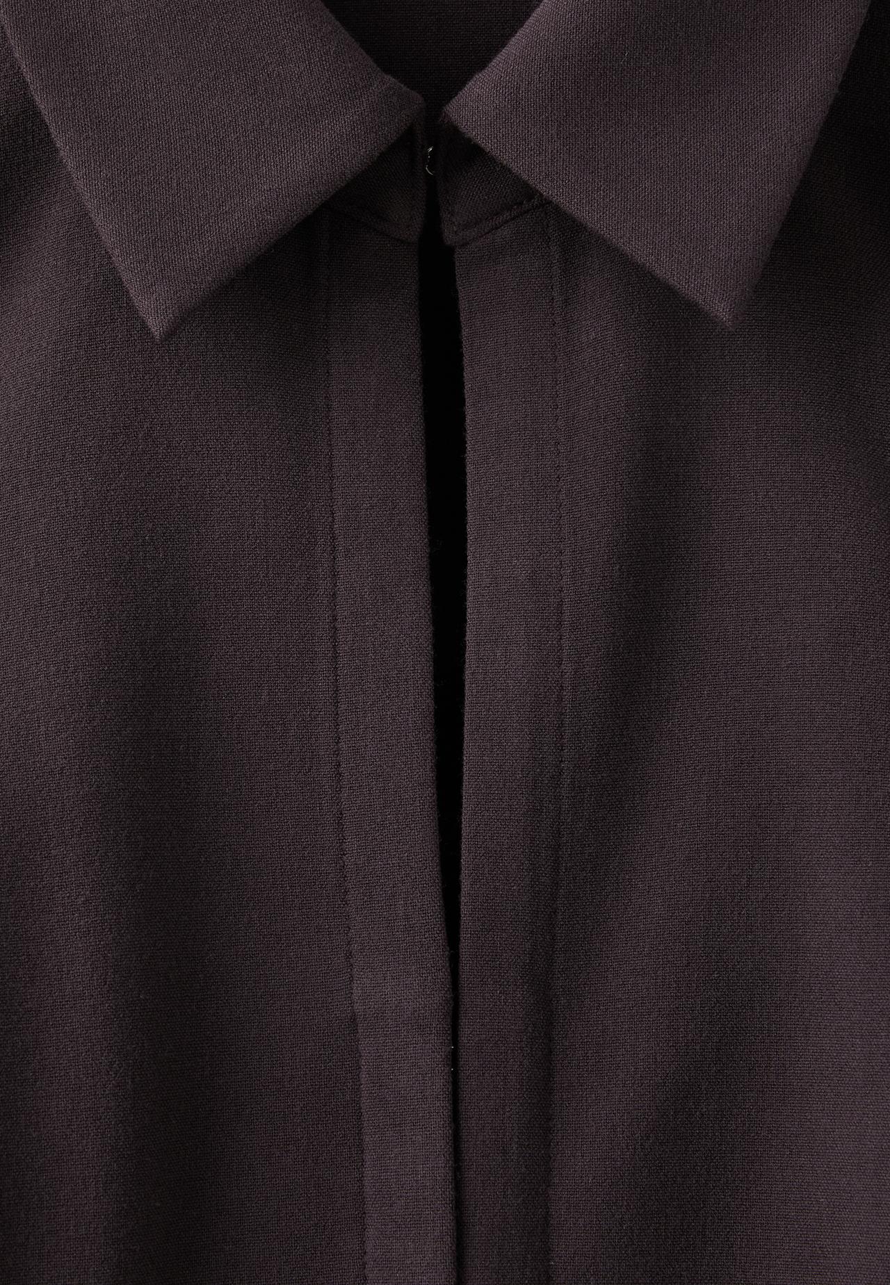 Sleeveless popper-fastening top — Purple
