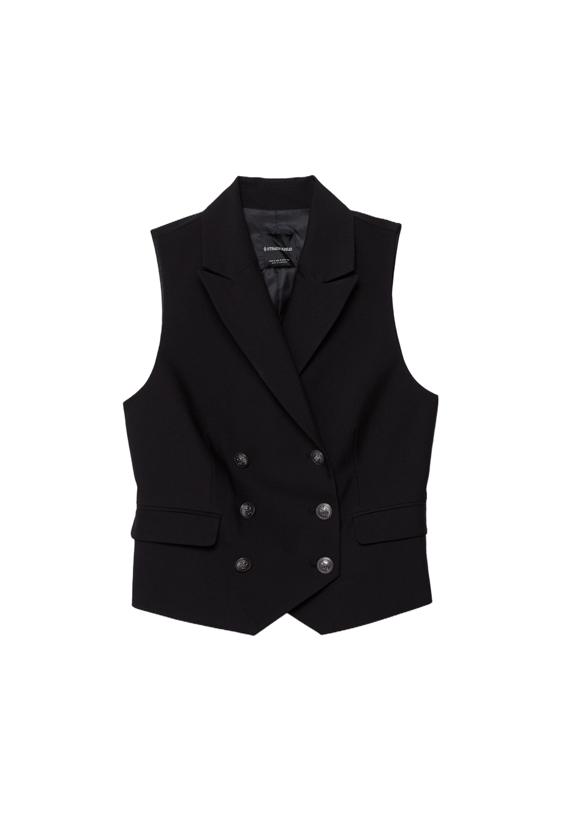 Double-breasted waistcoat — Black
