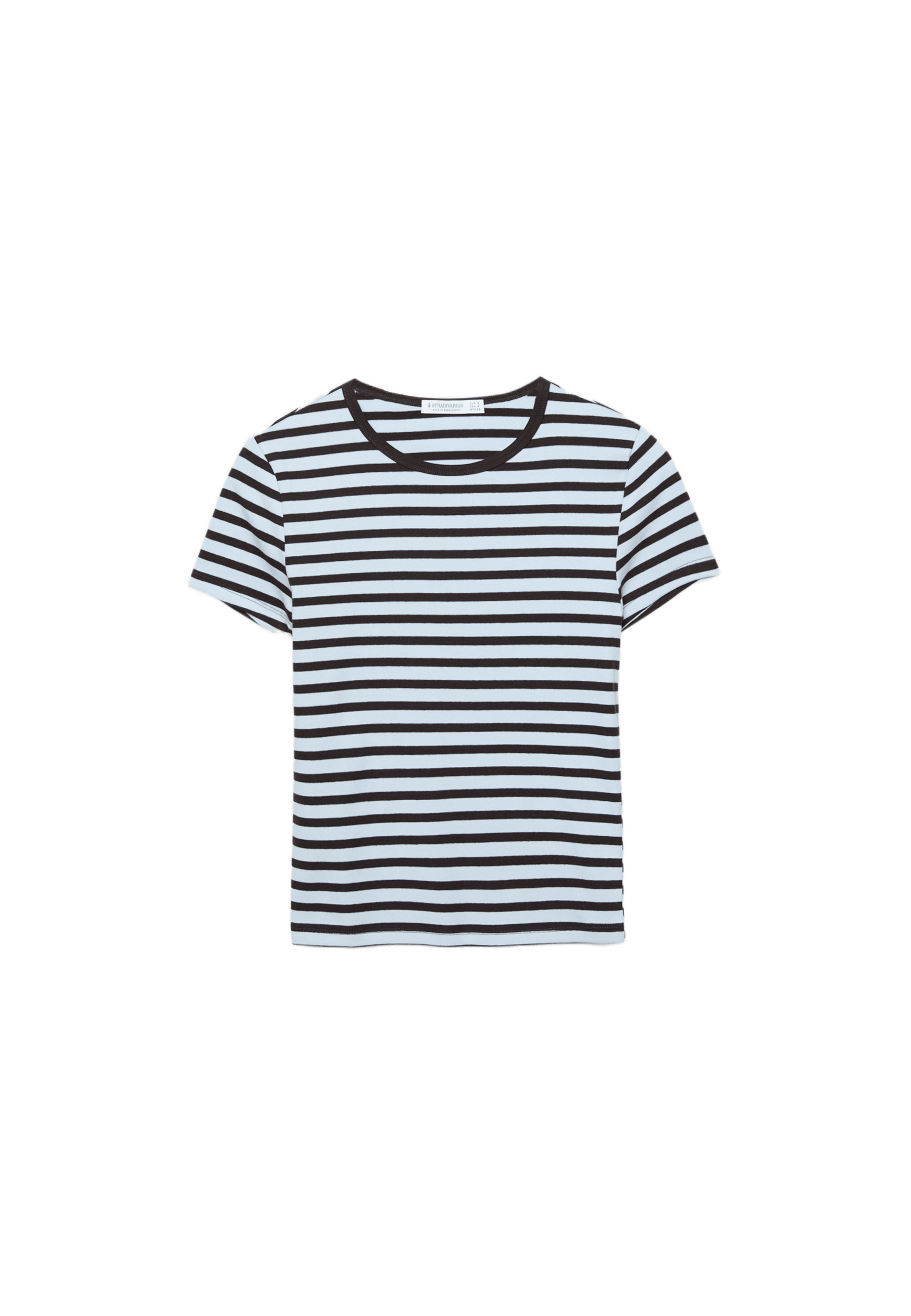 Basic slim fit striped T-shirt — Royal blue