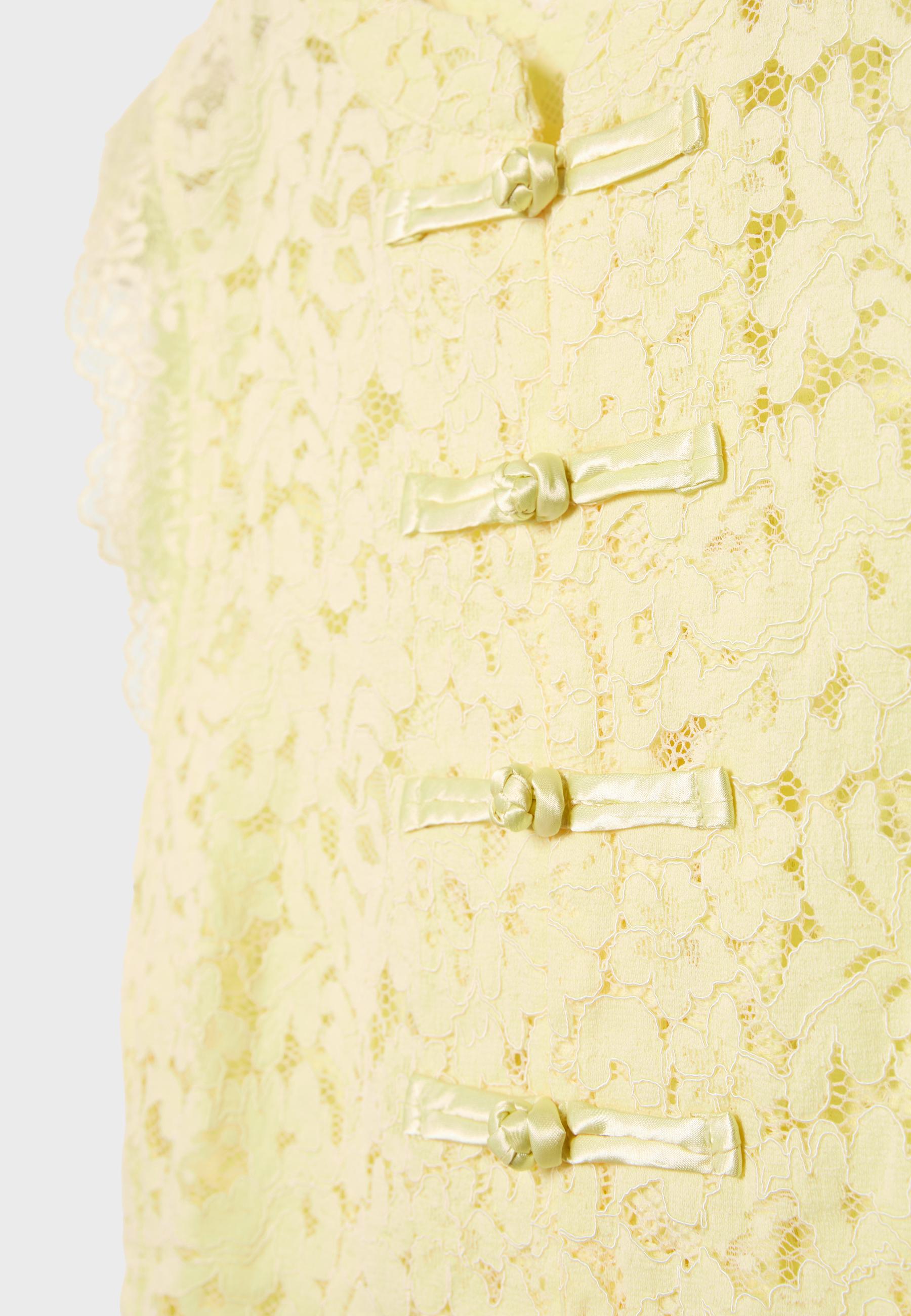 Lace toggle top — Gold