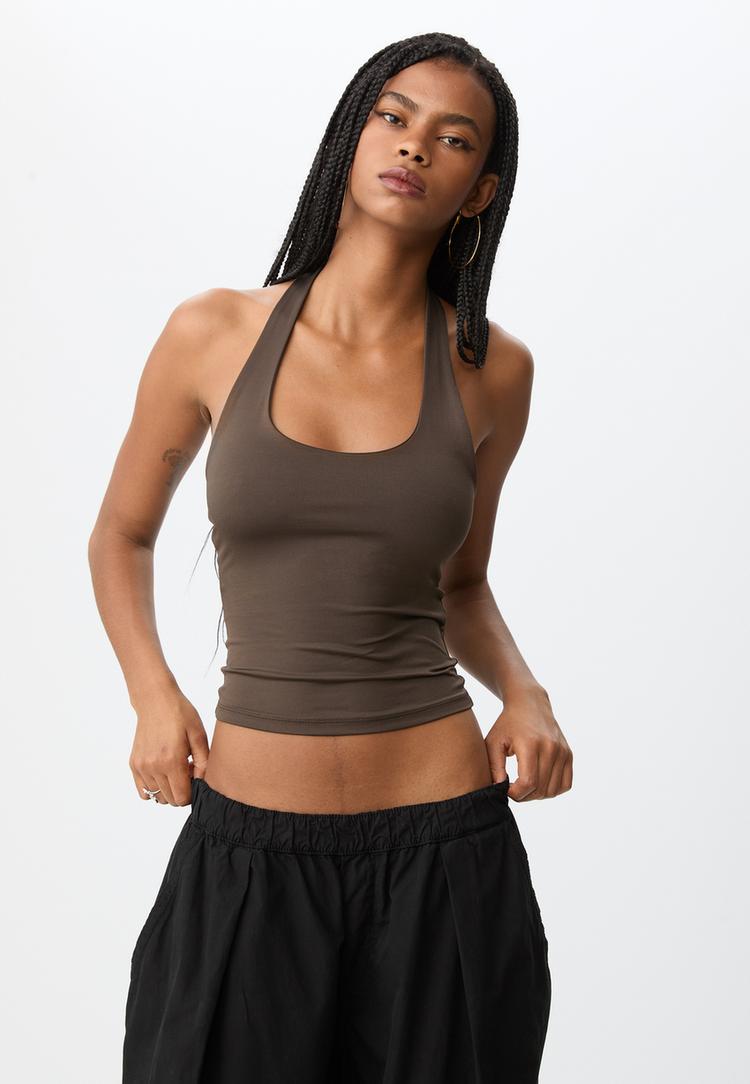 racer neck top
