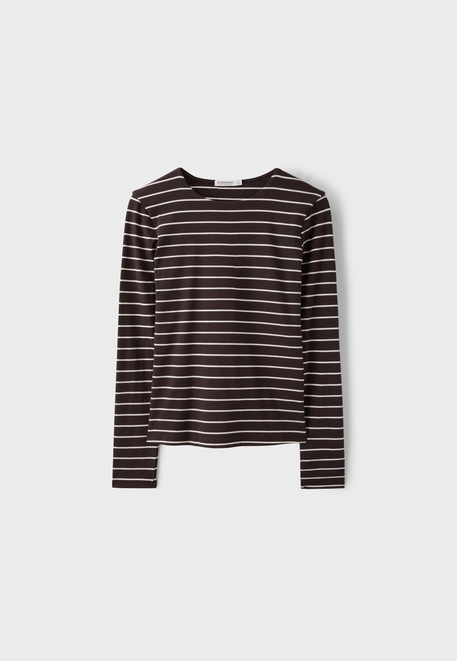 Basic long sleeve T-shirt — Brown