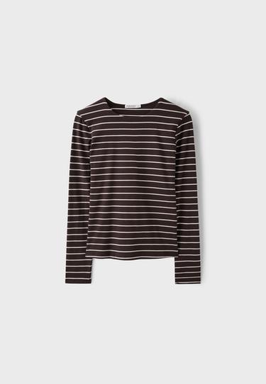 Basic long sleeve T-shirt — Brown 7